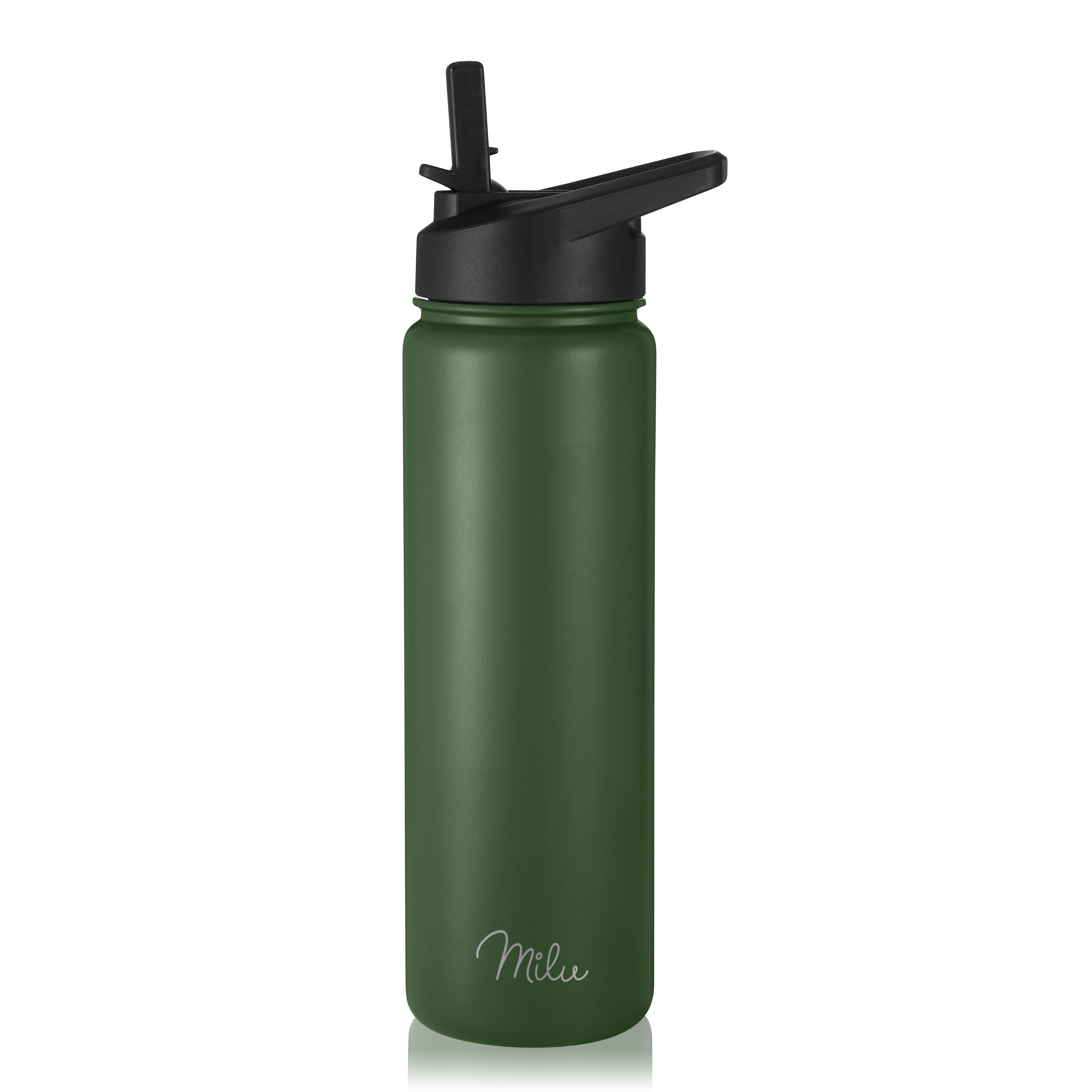 Milu Edelstahl Trinkflasche mit 3 Deckeln, auslaufsicher, isoliert, 500ml 750ml 1000ml (T7) - Image 10