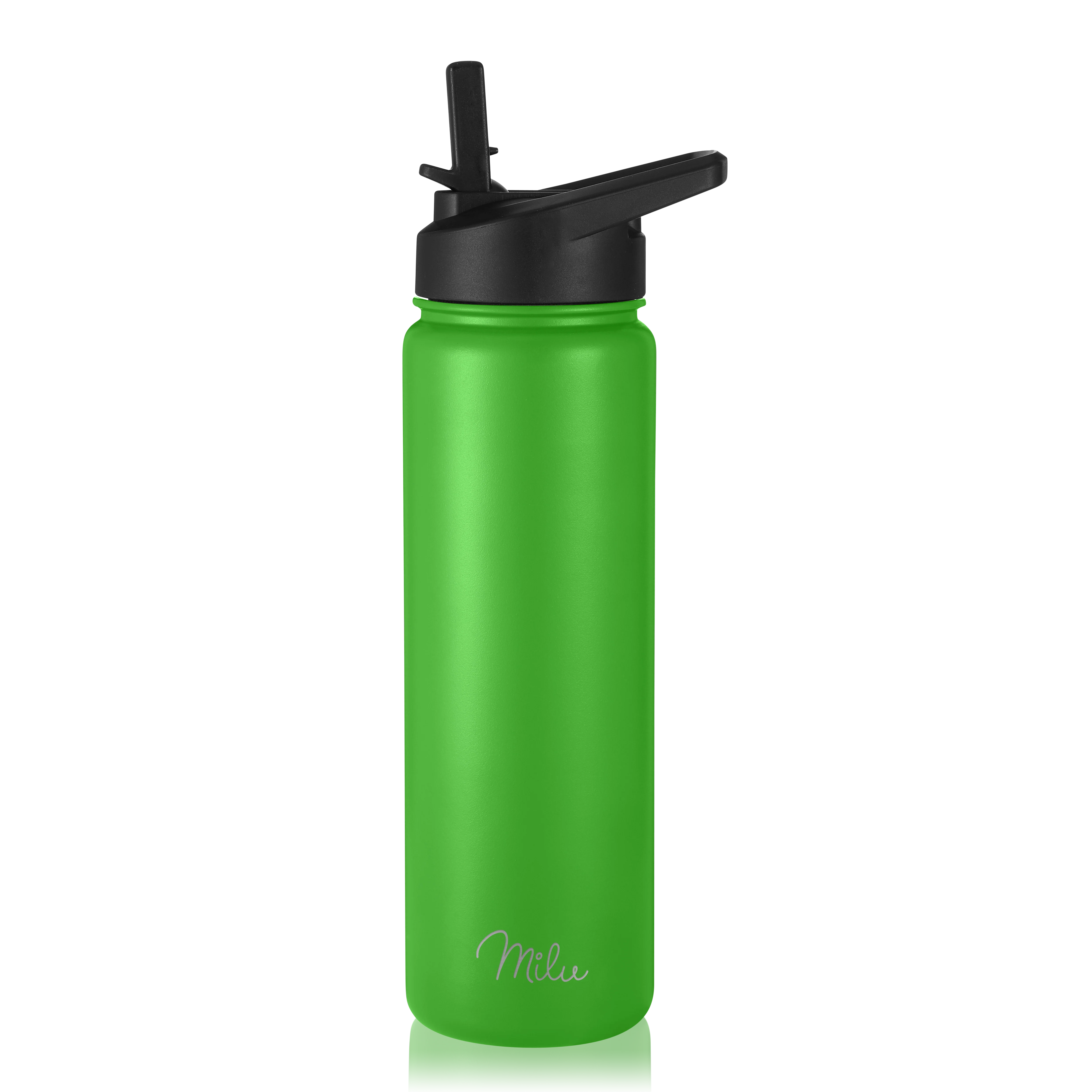 Milu Edelstahl Trinkflasche mit 3 Deckeln, auslaufsicher, isoliert, 500ml 750ml 1000ml (T7) - Image 11