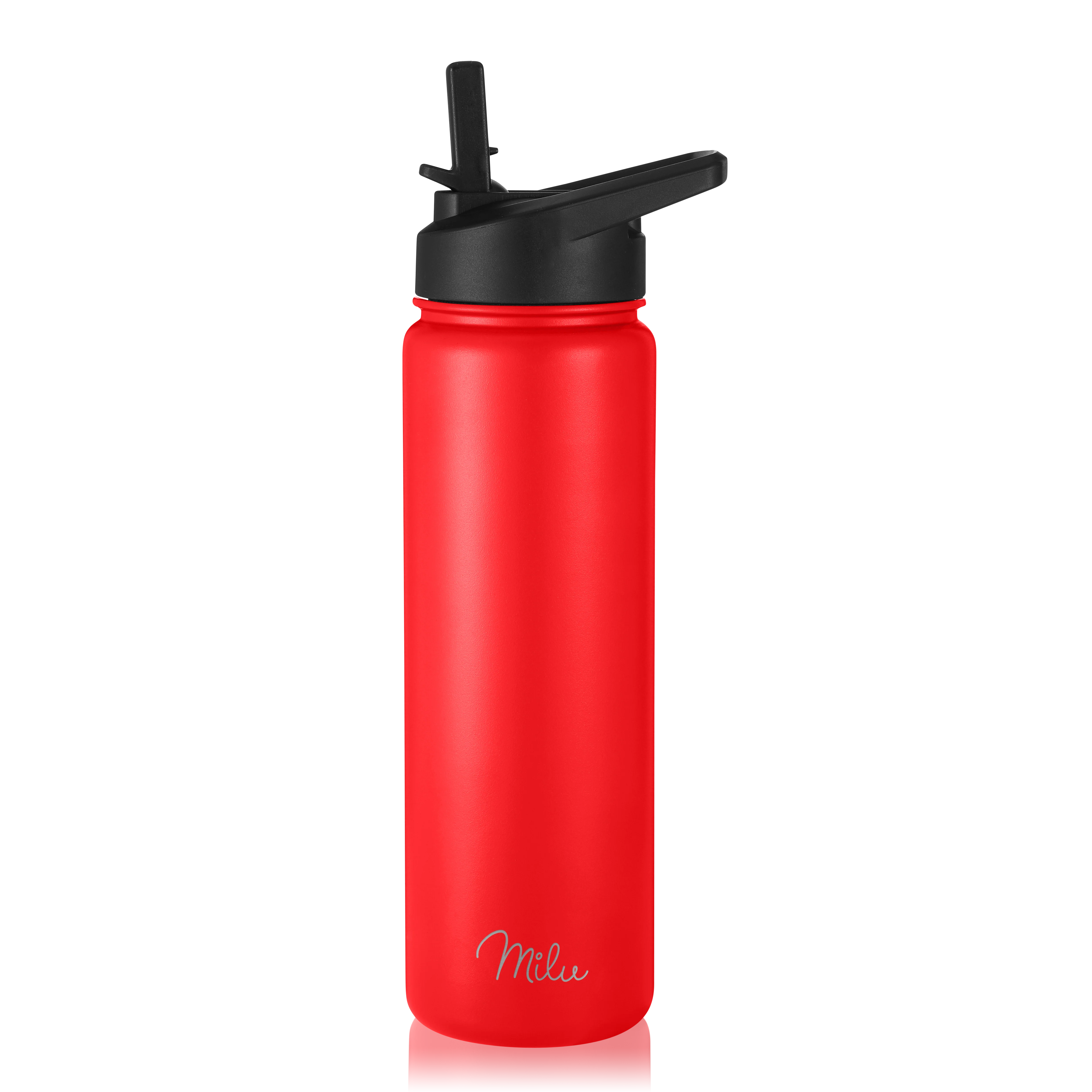 Milu Edelstahl Trinkflasche mit 3 Deckeln, auslaufsicher, isoliert, 500ml 750ml 1000ml (T7) - Image 12