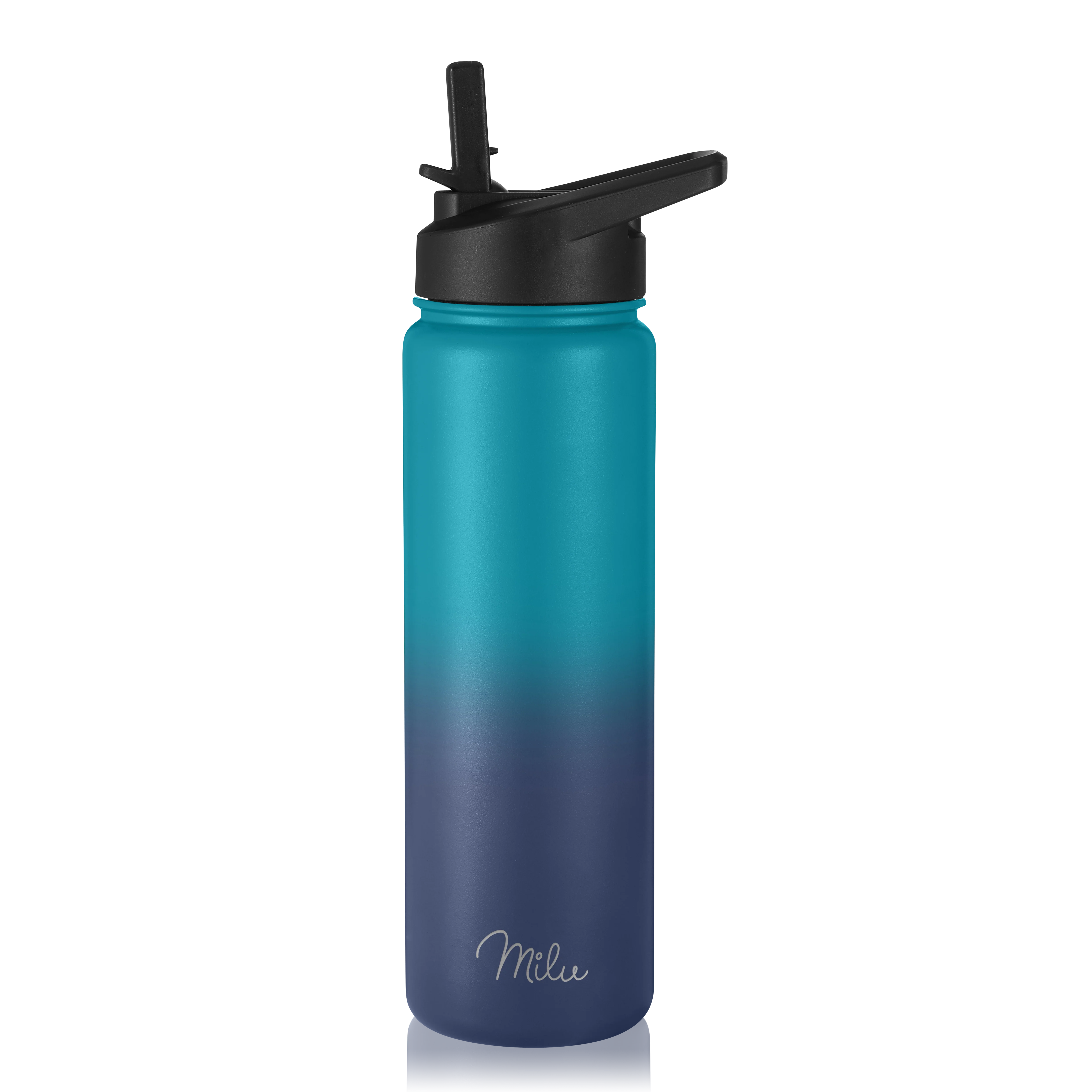 Milu Edelstahl Trinkflasche mit 3 Deckeln, auslaufsicher, isoliert, 500ml 750ml 1000ml (T7) - Image 14
