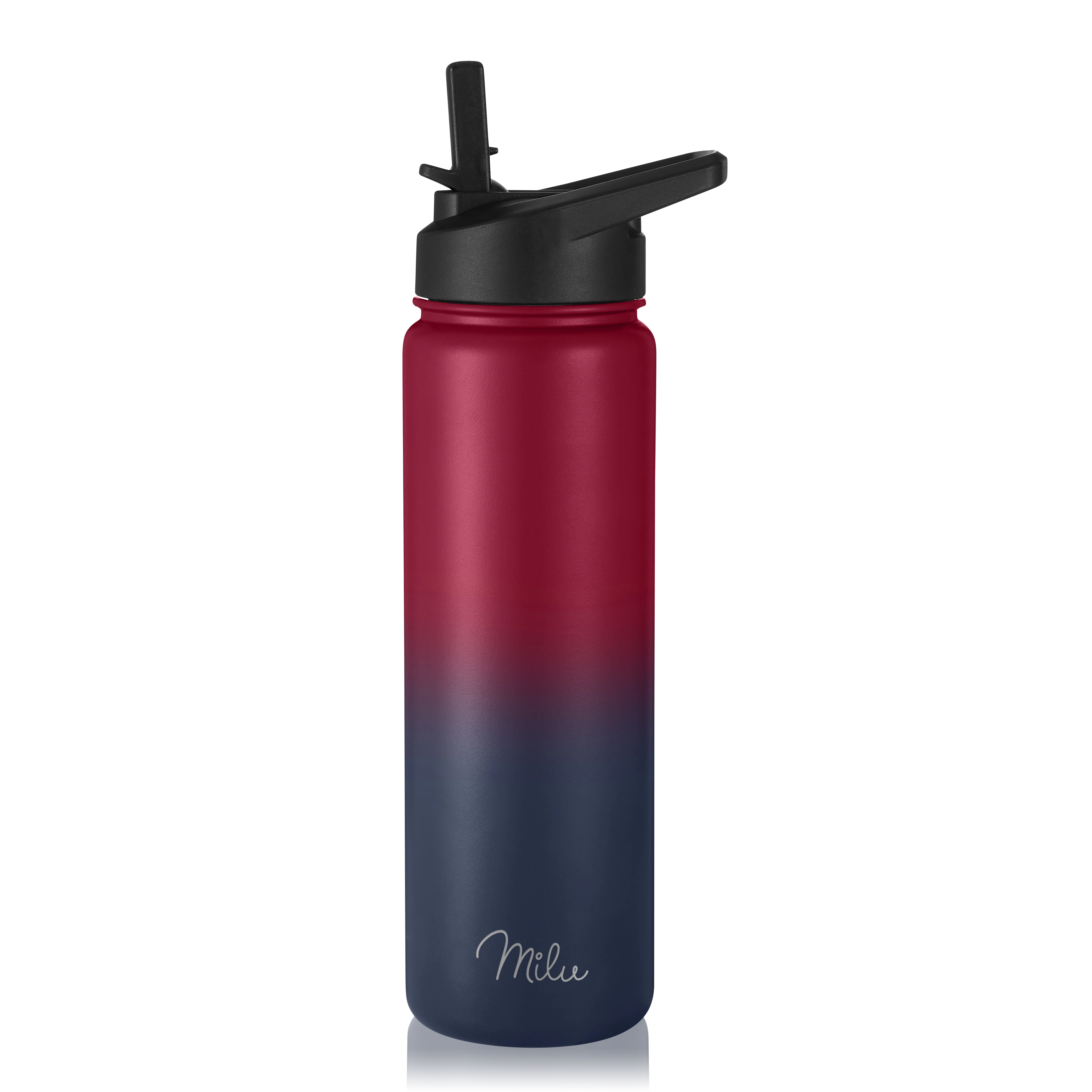 Milu Edelstahl Trinkflasche mit 3 Deckeln, auslaufsicher, isoliert, 500ml 750ml 1000ml (T7) - Image 15
