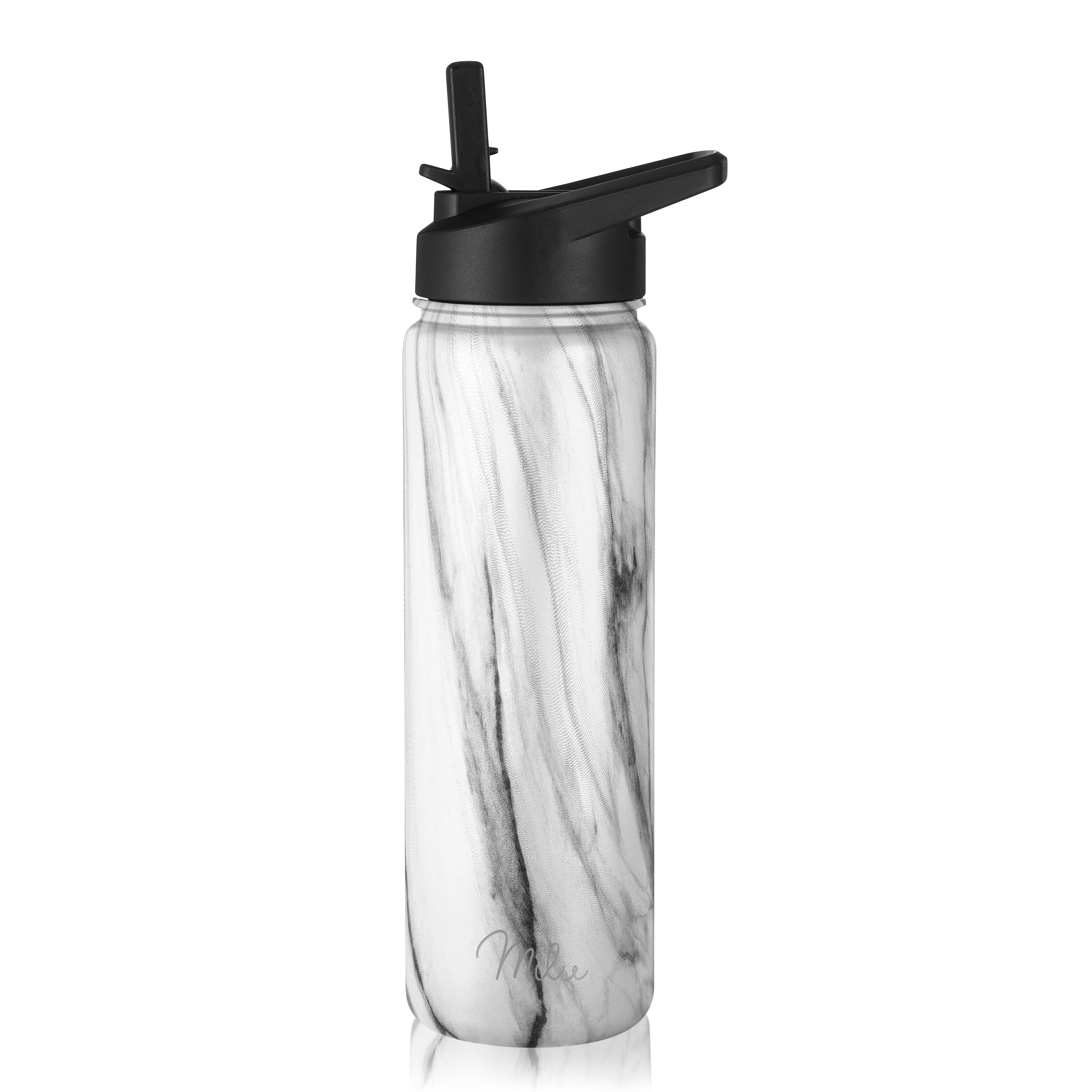 Milu Edelstahl Trinkflasche mit 3 Deckeln, auslaufsicher, isoliert, 500ml 750ml 1000ml (T7) - Image 16