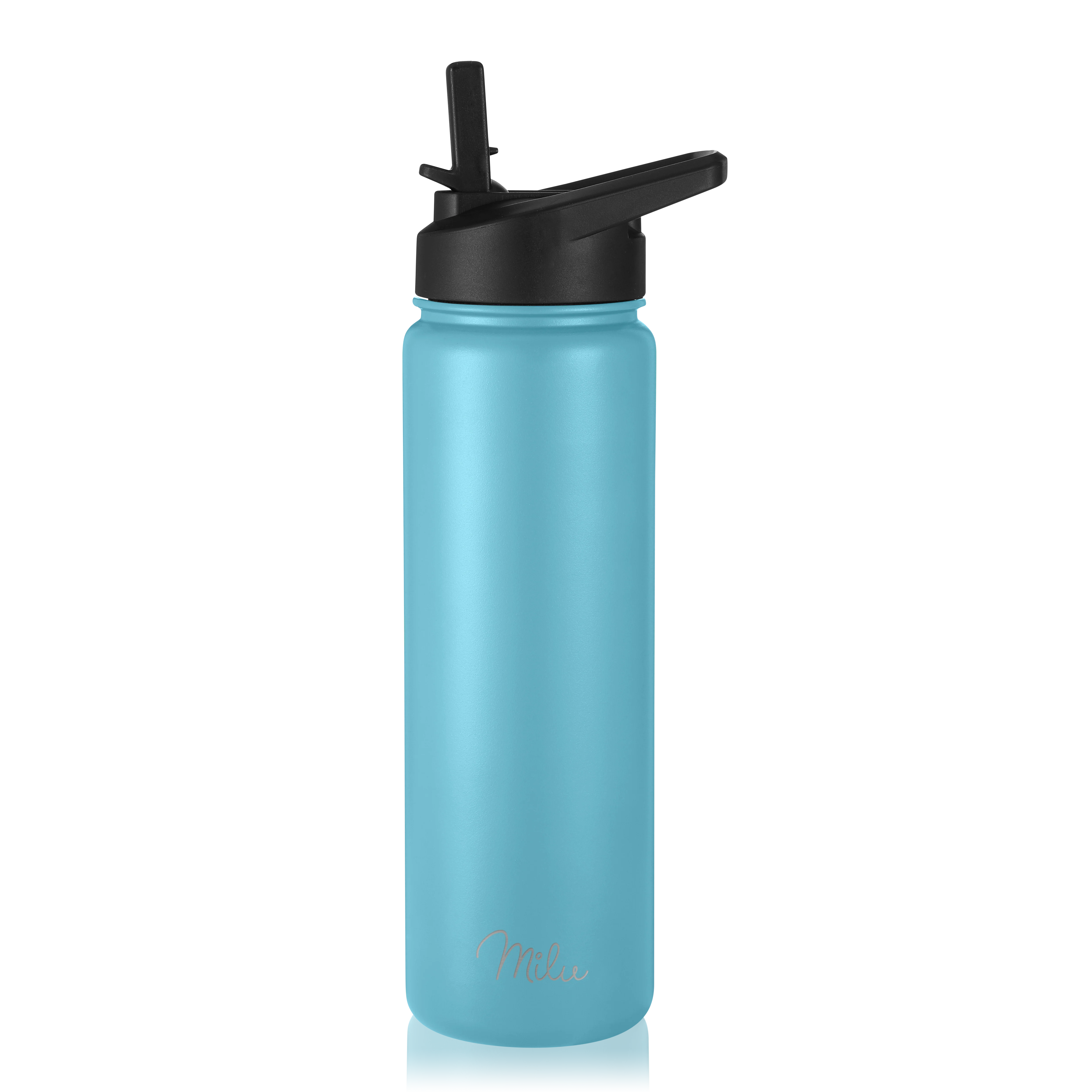 Milu Edelstahl Trinkflasche mit 3 Deckeln, auslaufsicher, isoliert, 500ml 750ml 1000ml (T7) - Image 17
