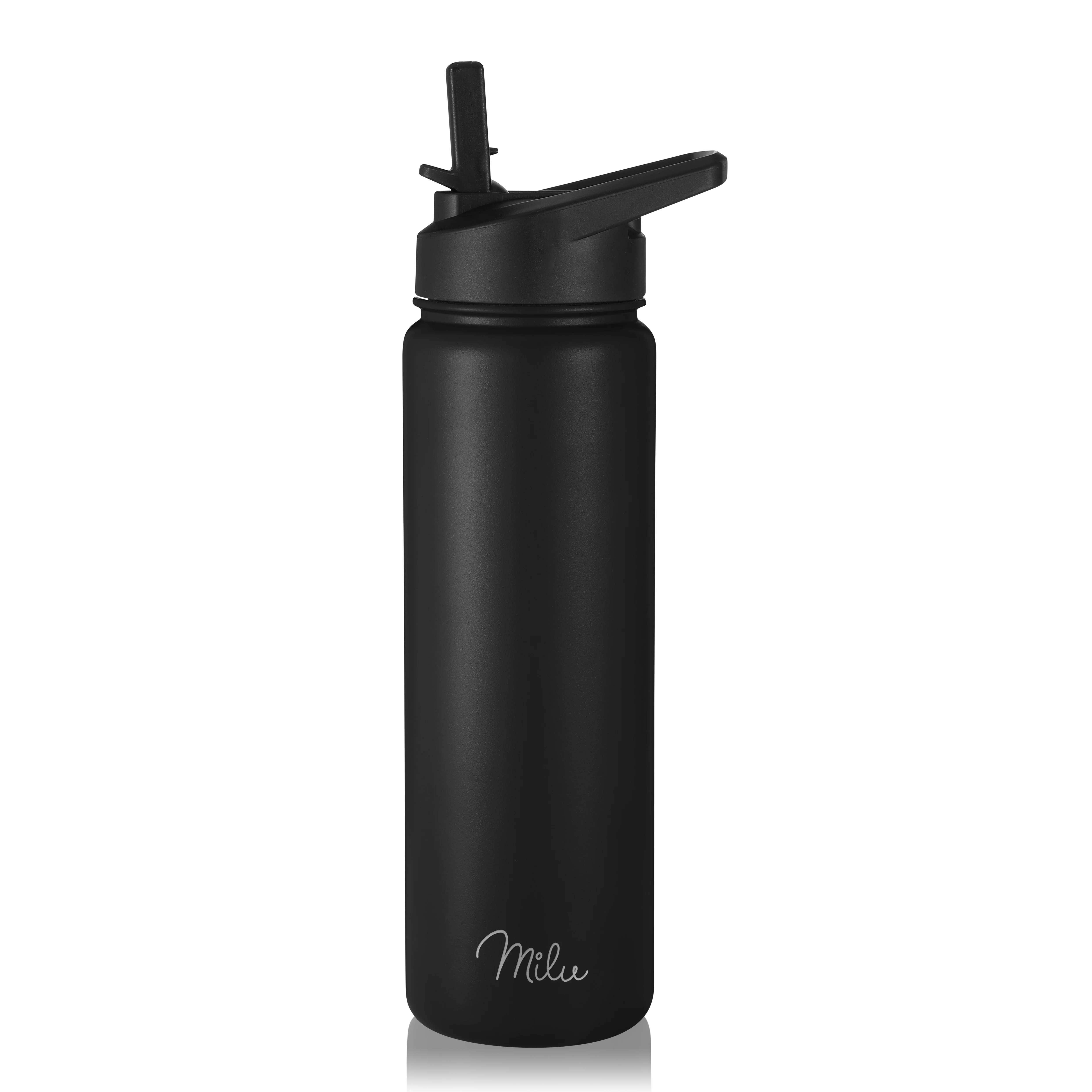 Milu Edelstahl Trinkflasche mit 3 Deckeln, auslaufsicher, isoliert, 500ml 750ml 1000ml (T7) - Image 7