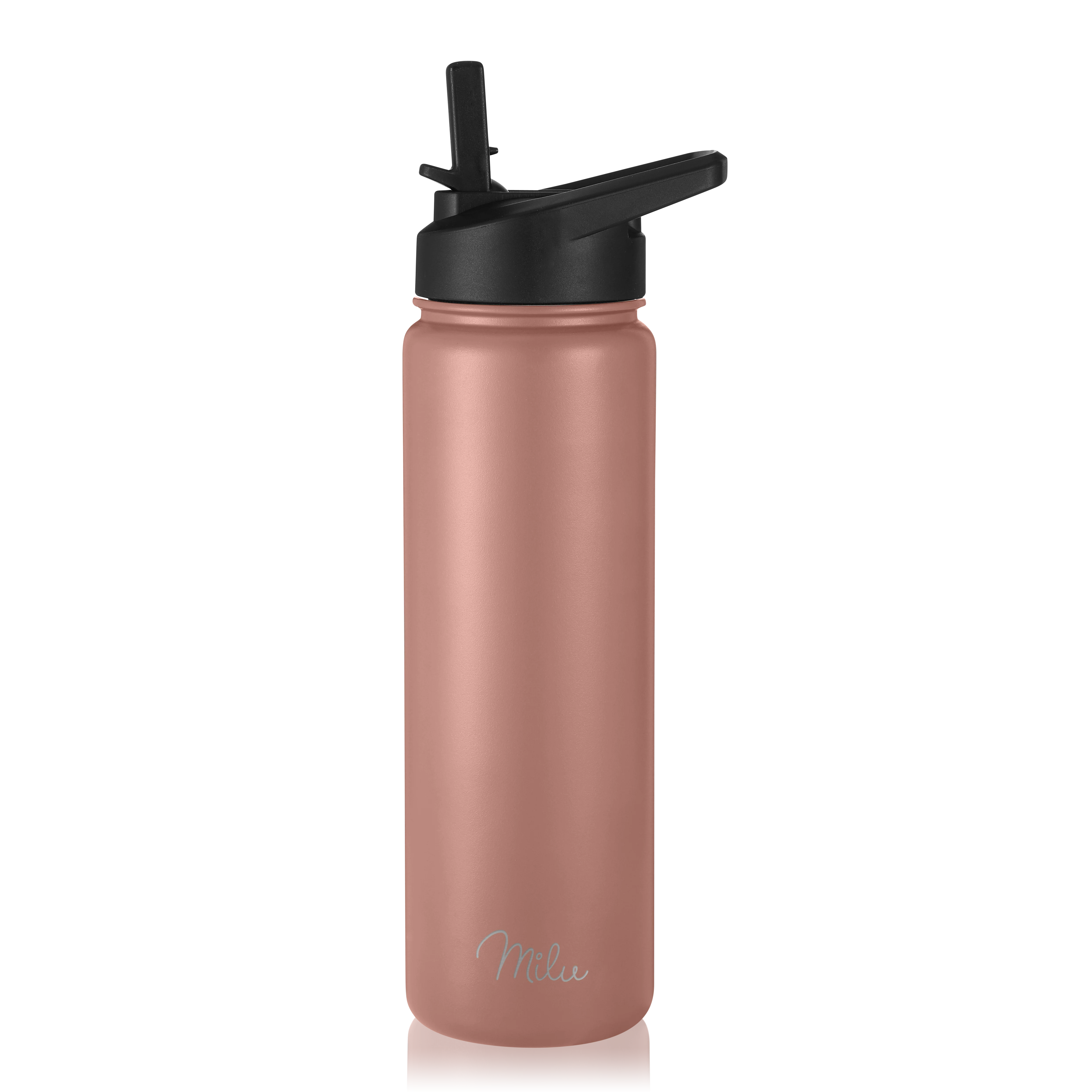 Milu Edelstahl Trinkflasche mit 3 Deckeln, auslaufsicher, isoliert, 500ml 750ml 1000ml (T7) - Image 9
