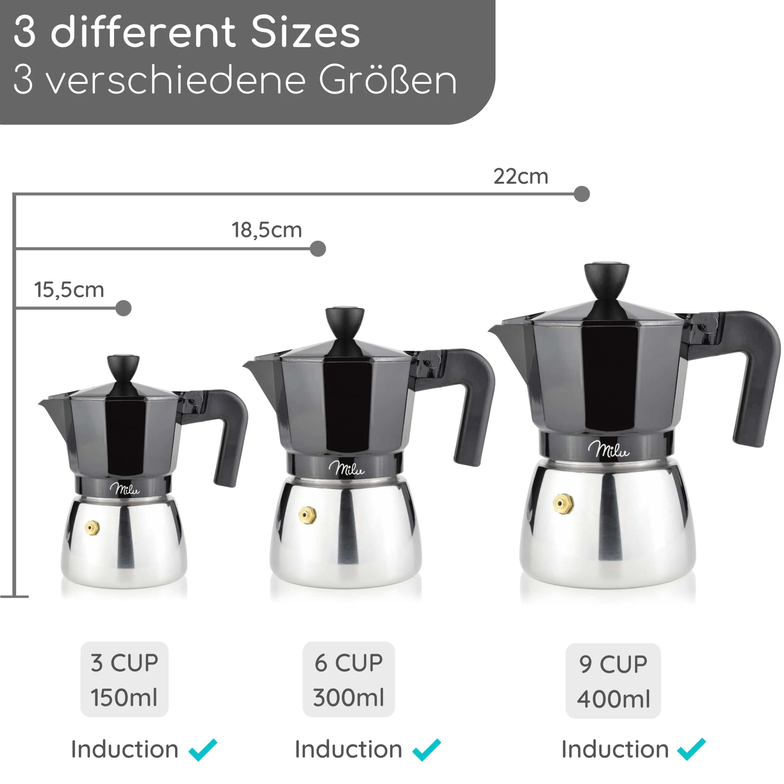 Espressokocher Induktion geeignet 3 - 9 Tassen - Image 7