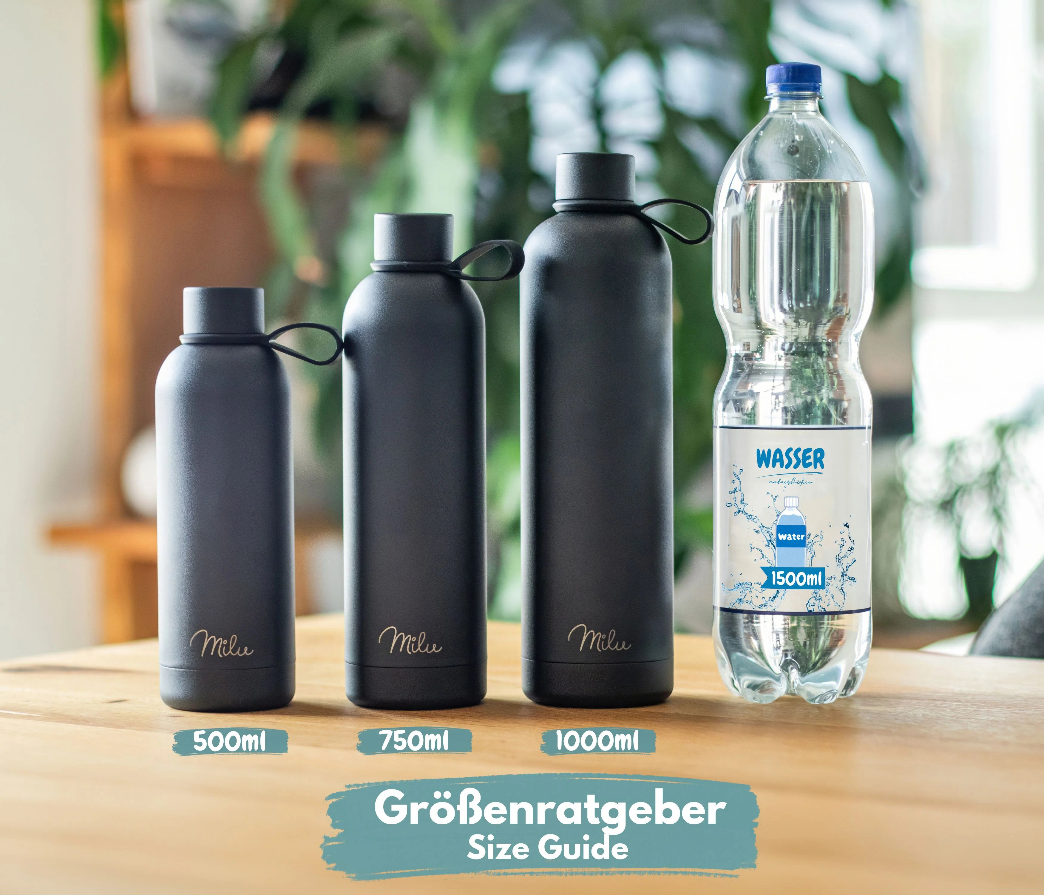 Milu isolierte, auslaufsichere Thermosflasche, Edelstahl (500 ml, 750 ml, 1000 ml) - Image 3