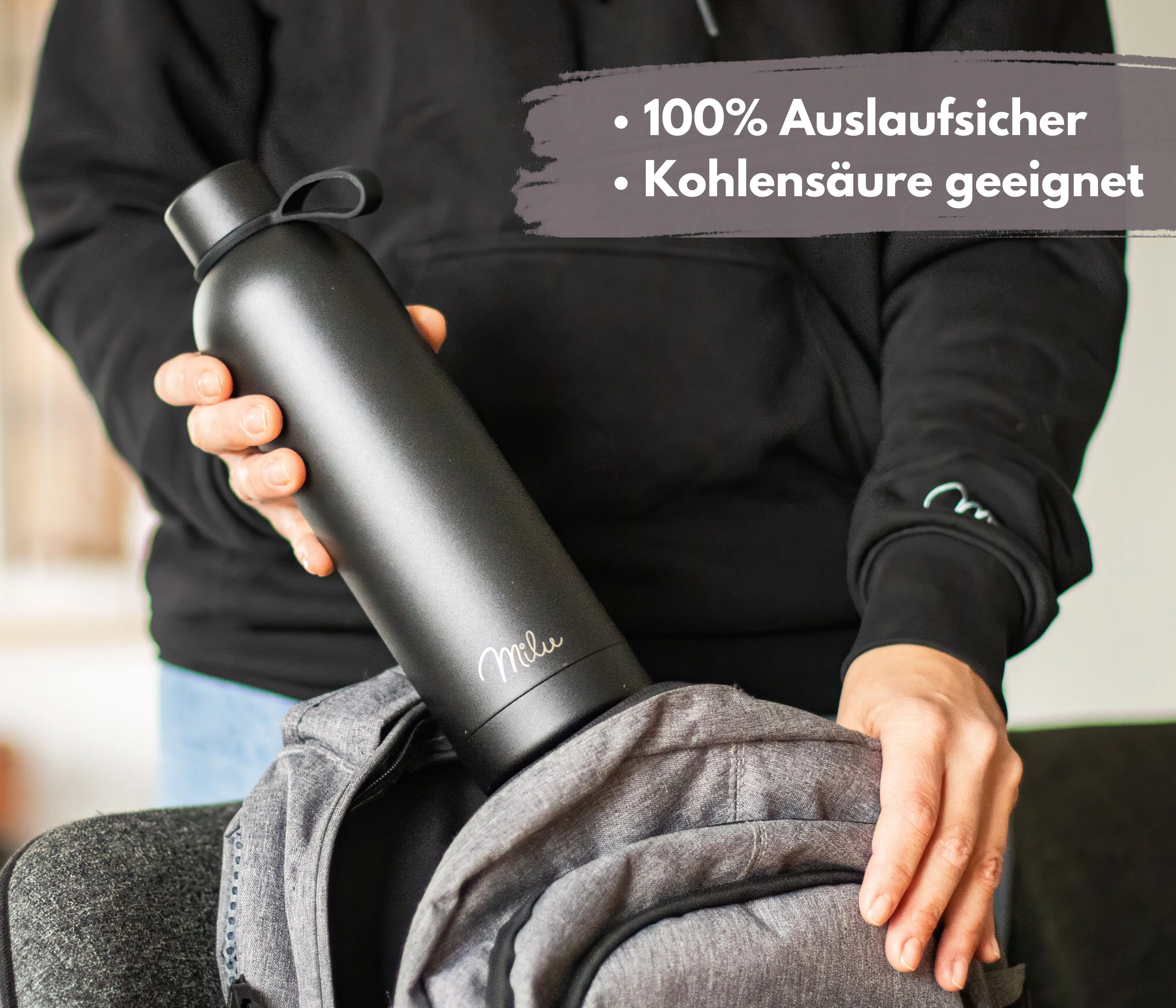 Milu isolierte, auslaufsichere Thermosflasche, Edelstahl (500 ml, 750 ml, 1000 ml) - Image 4