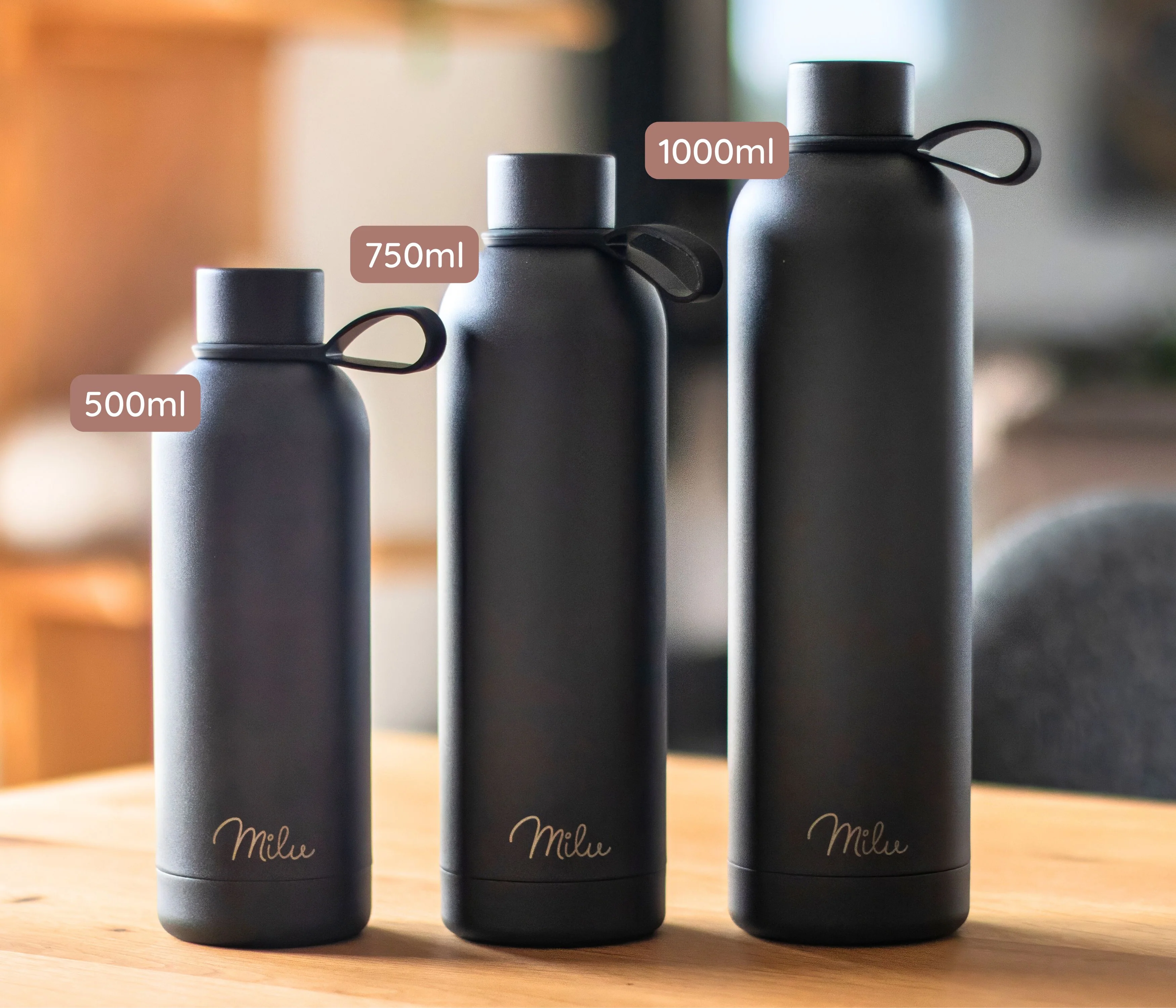 Milu isolierte, auslaufsichere Thermosflasche, Edelstahl (500 ml, 750 ml, 1000 ml) - Image 7