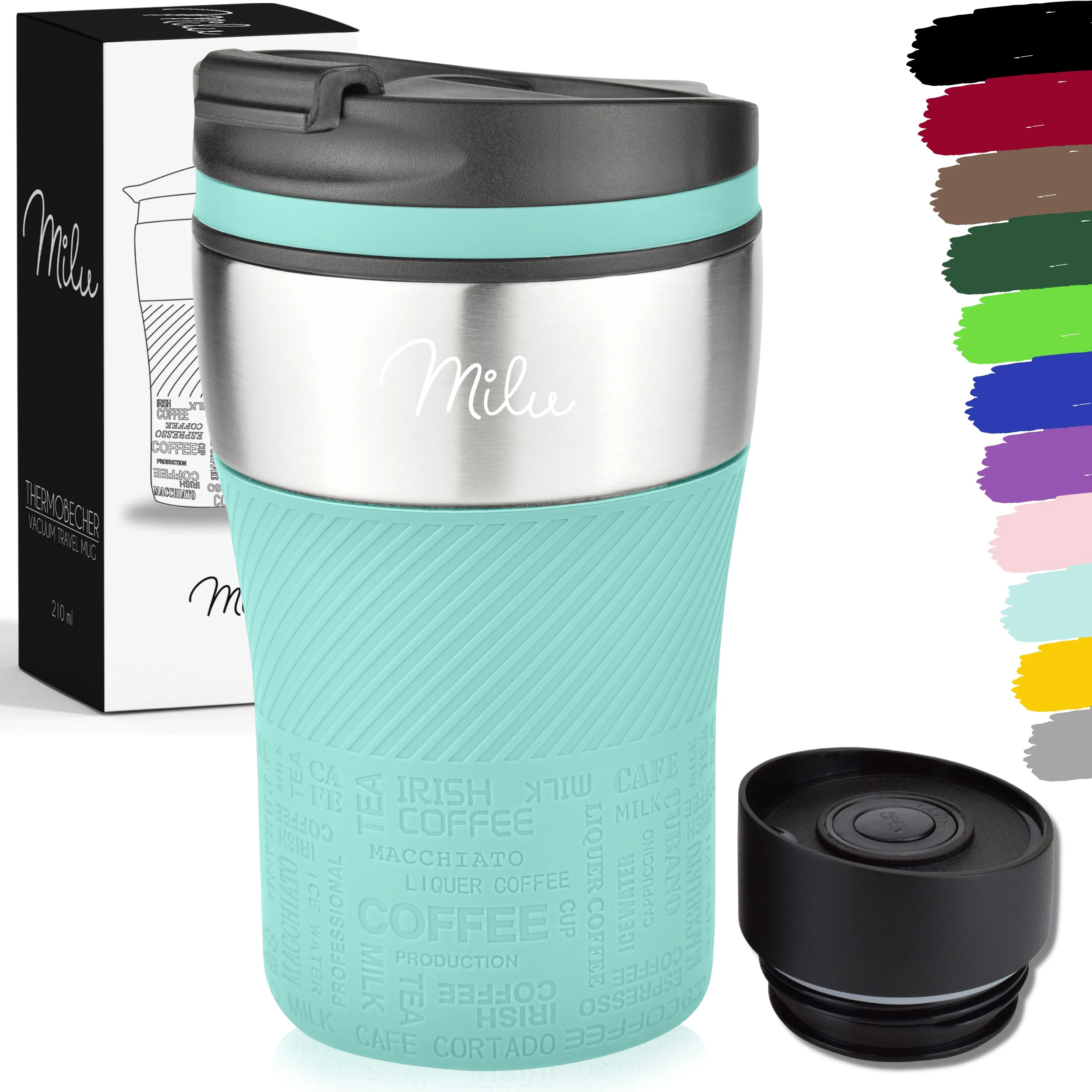 Outlet x Milu Thermobecher Kaffee to go - 210ml - 100% Auslaufsicher - Image 17