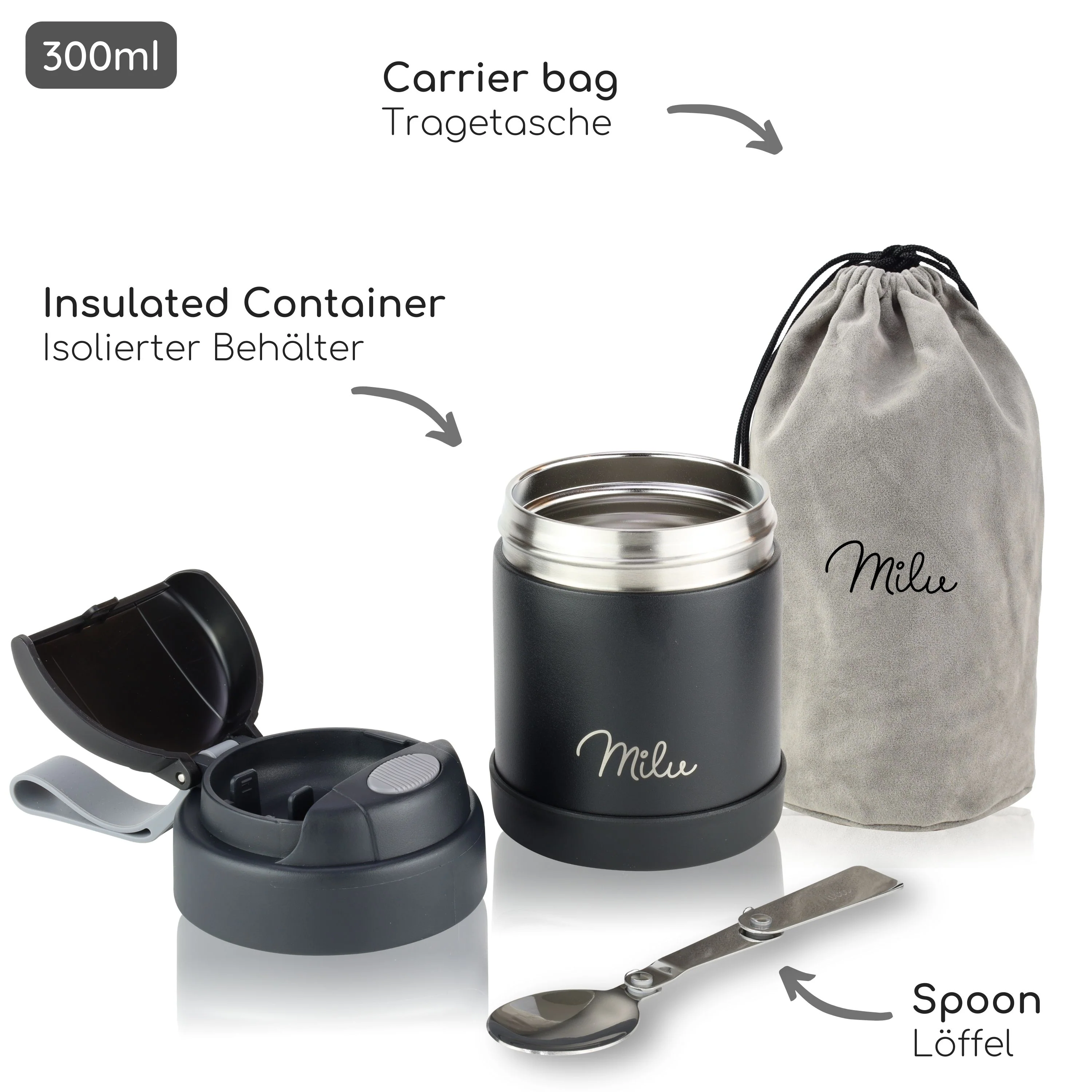 Outlet x Milu® Thermobehälter für Essen Kinder (300 ml) - Image 4