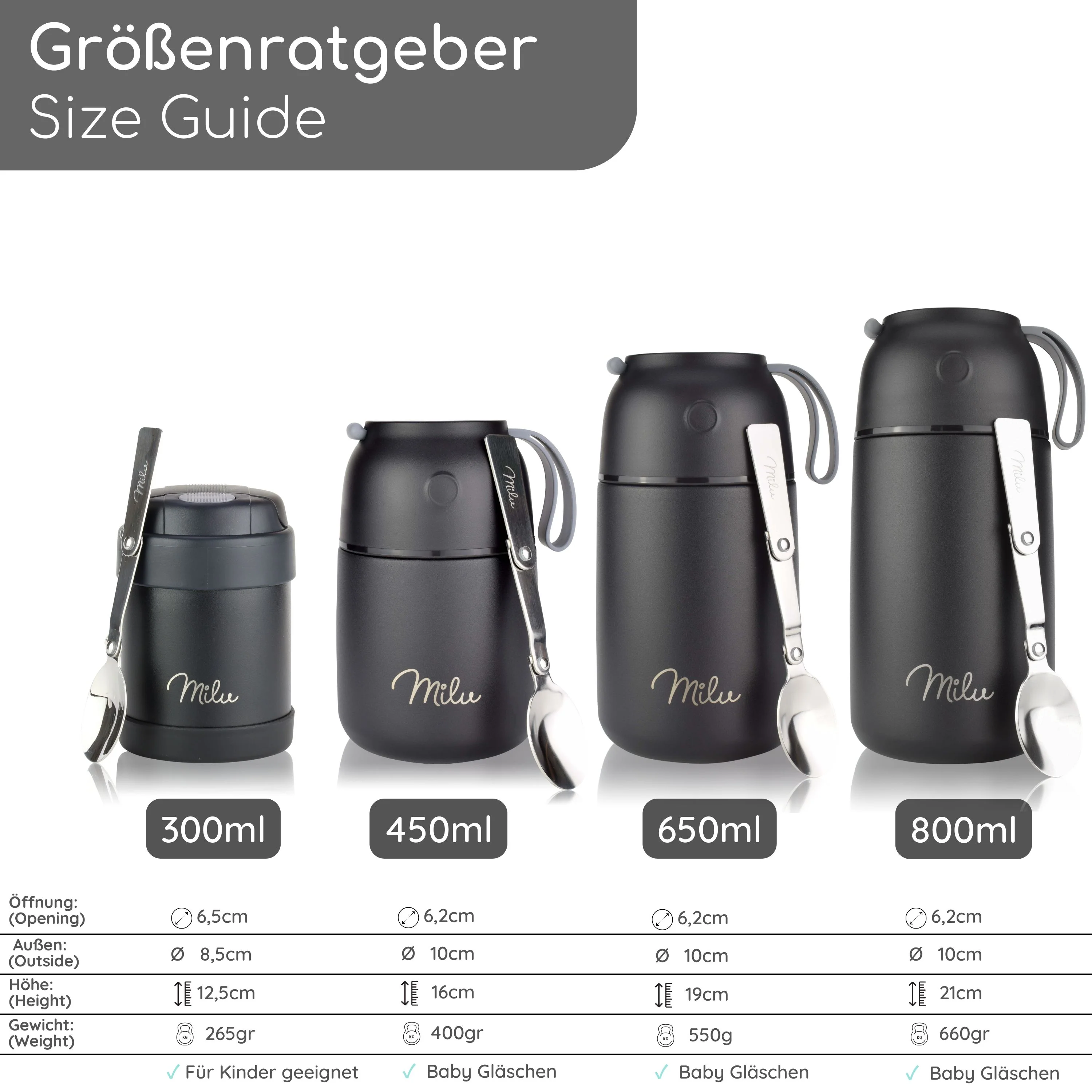 Outlet x Milu® Thermobehälter für Essen Kinder (300 ml) - Image 6