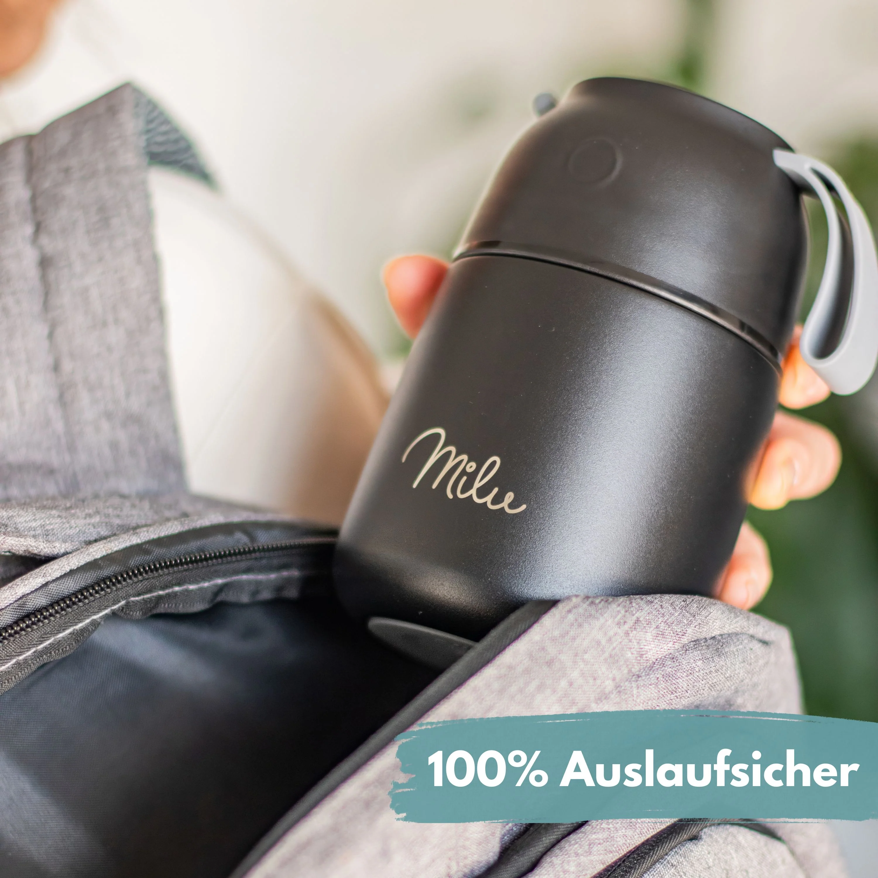 Outlet x Milu® Thermobehälter für Essen, mit Löffel, auslaufsicher, isoliert (450 ml, 650 ml, 800 ml) - Image 7