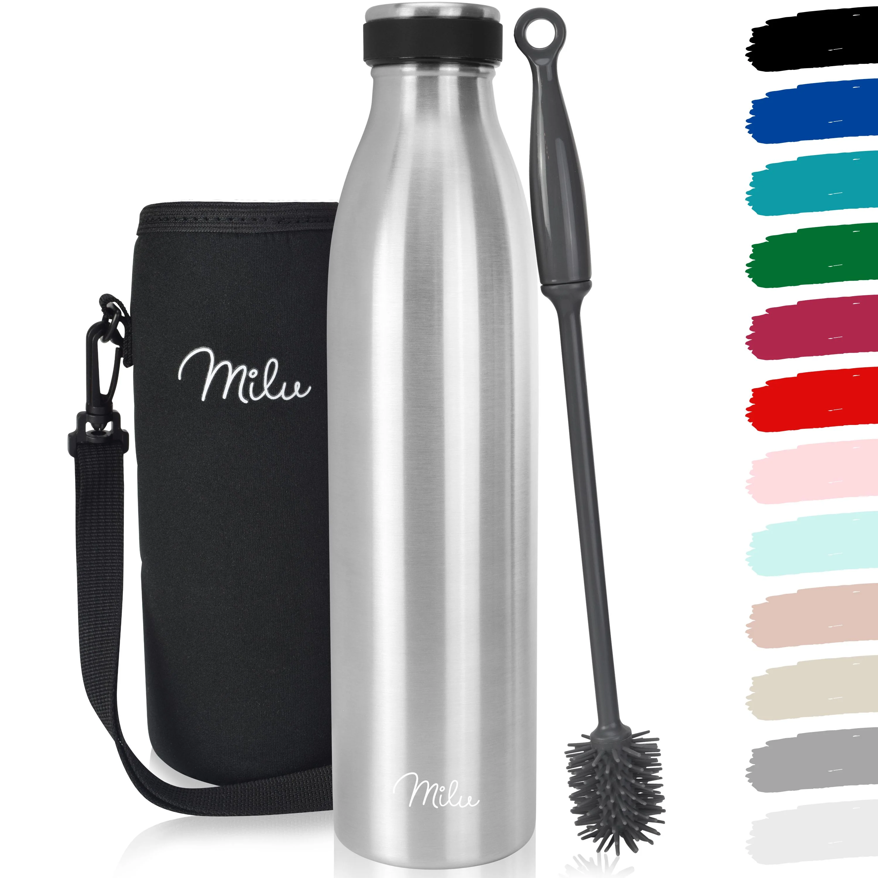 Milu Edelstahl Trinkflasche 350ml, 500ml, 750ml, 1L, 1500ml - Image 12
