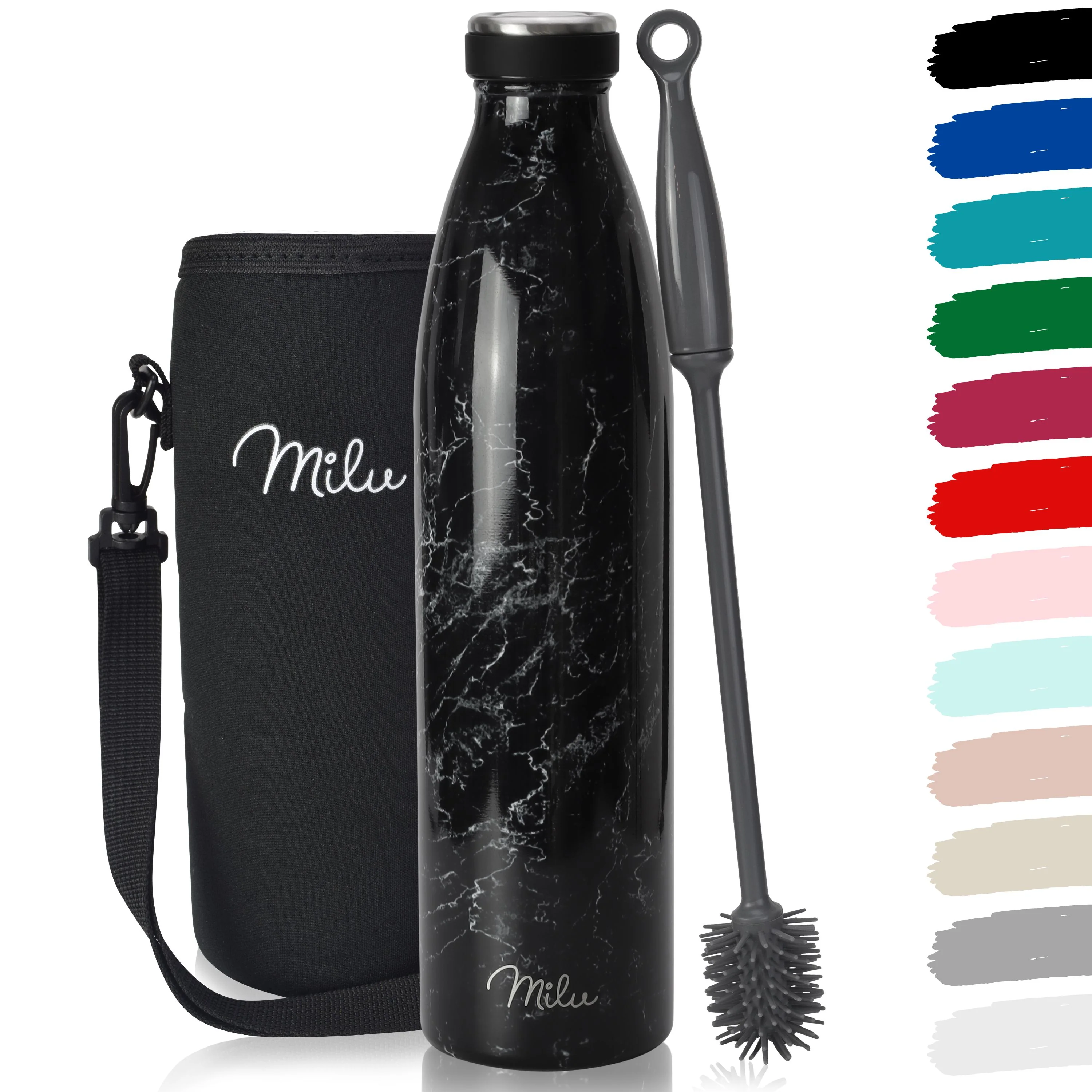 Milu Edelstahl Trinkflasche 350ml, 500ml, 750ml, 1L, 1500ml - Image 14