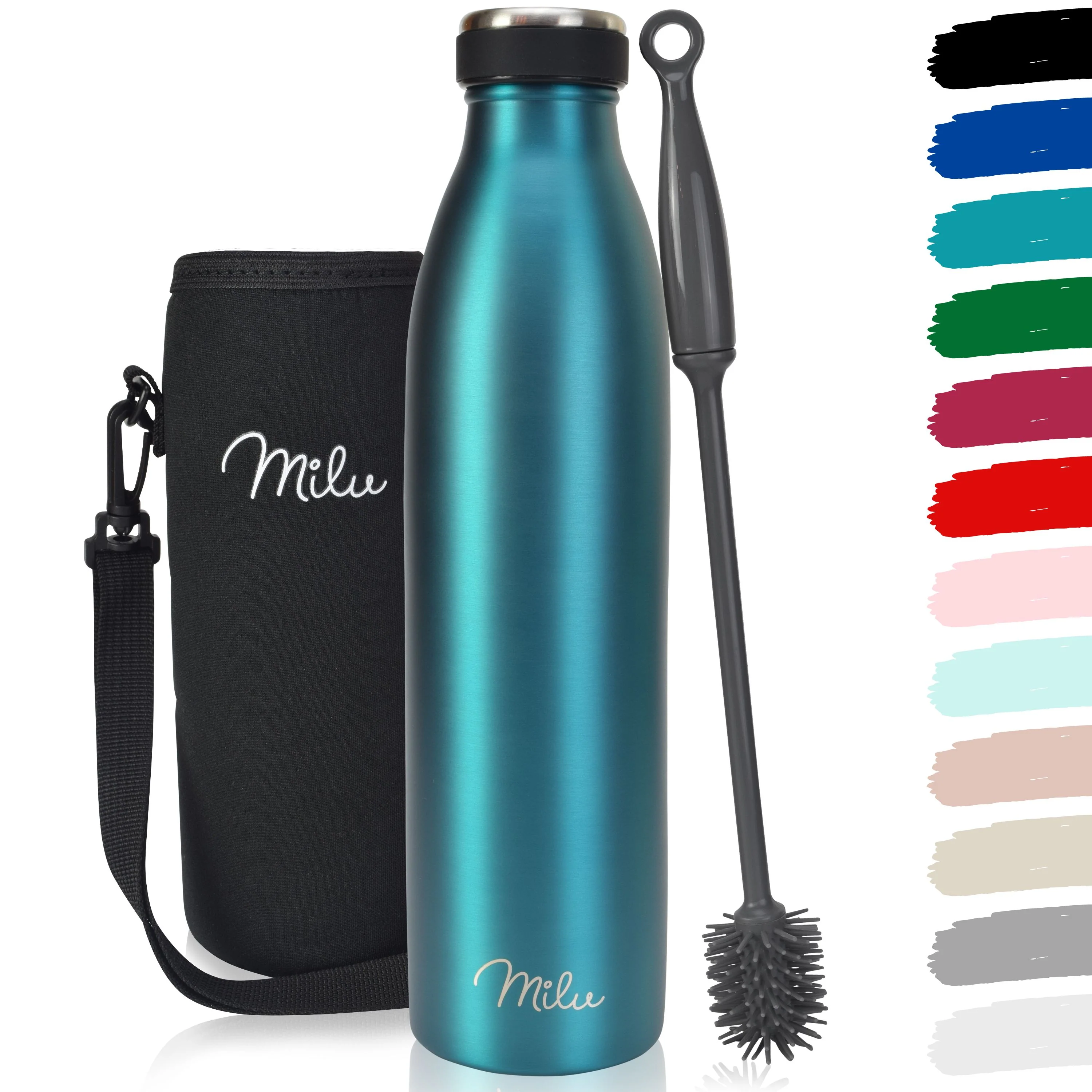 Milu Edelstahl Trinkflasche 350ml, 500ml, 750ml, 1L, 1500ml - Image 15