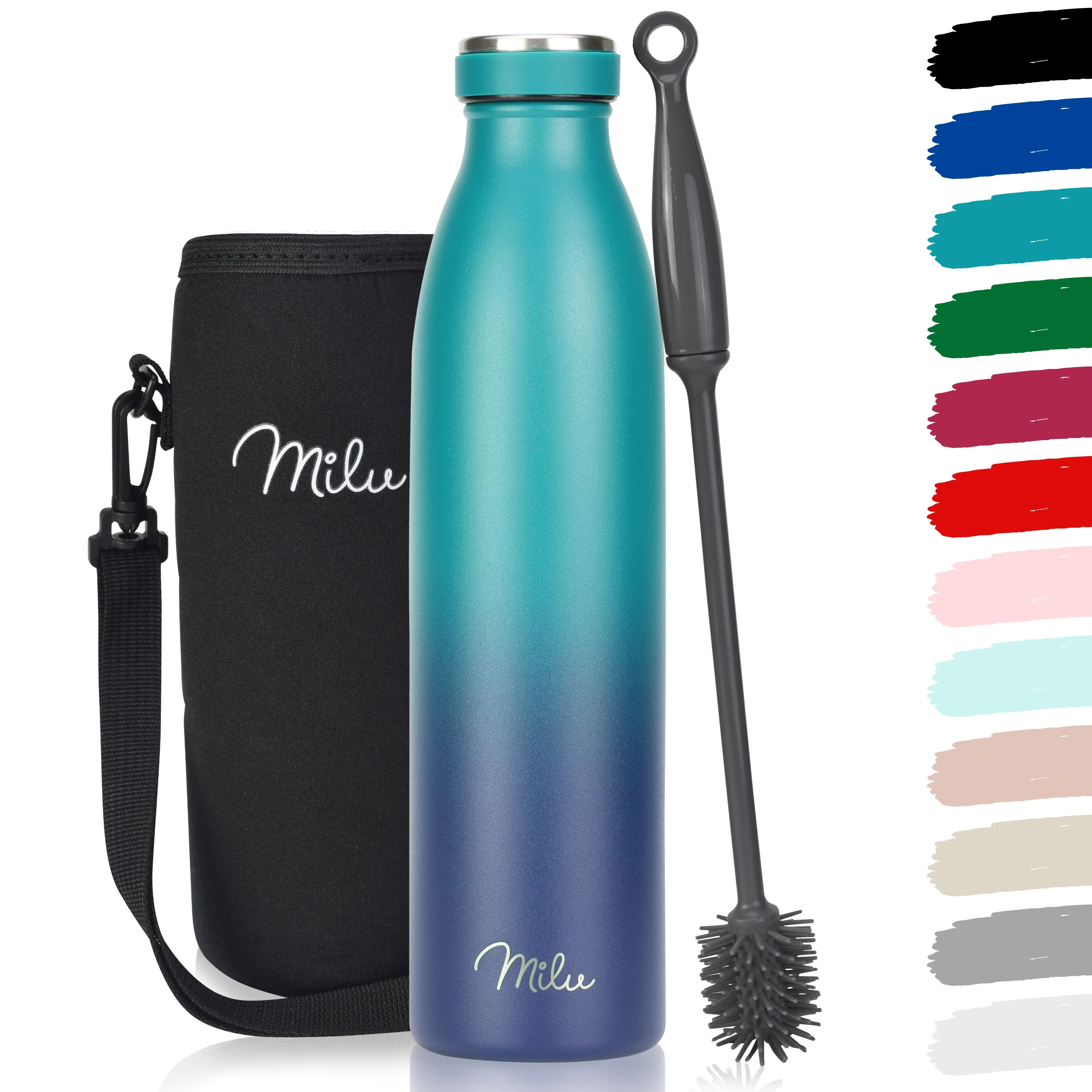 Milu Edelstahl Trinkflasche 350ml, 500ml, 750ml, 1L, 1500ml - Image 17