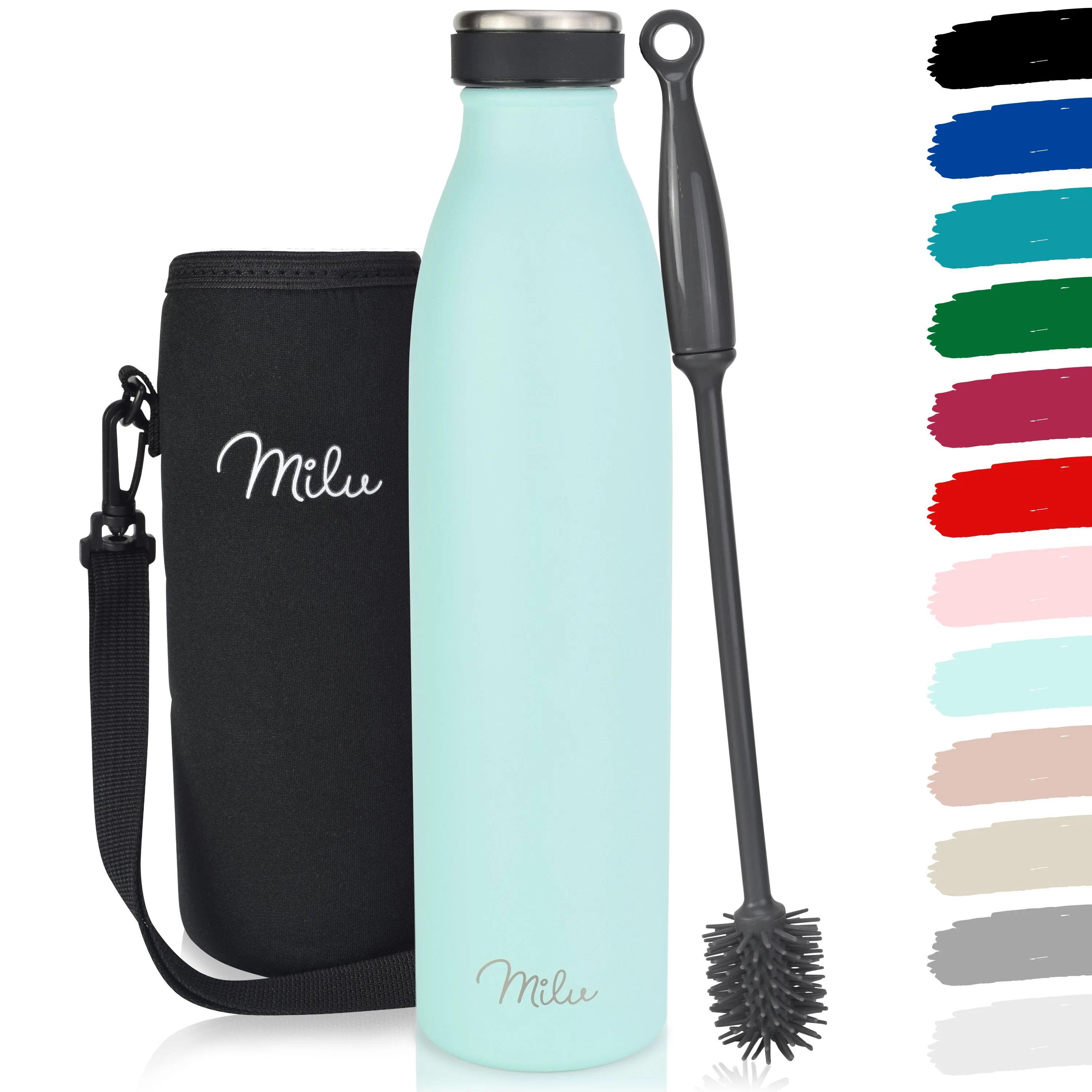 Milu Edelstahl Trinkflasche 350ml, 500ml, 750ml, 1L, 1500ml - Image 20