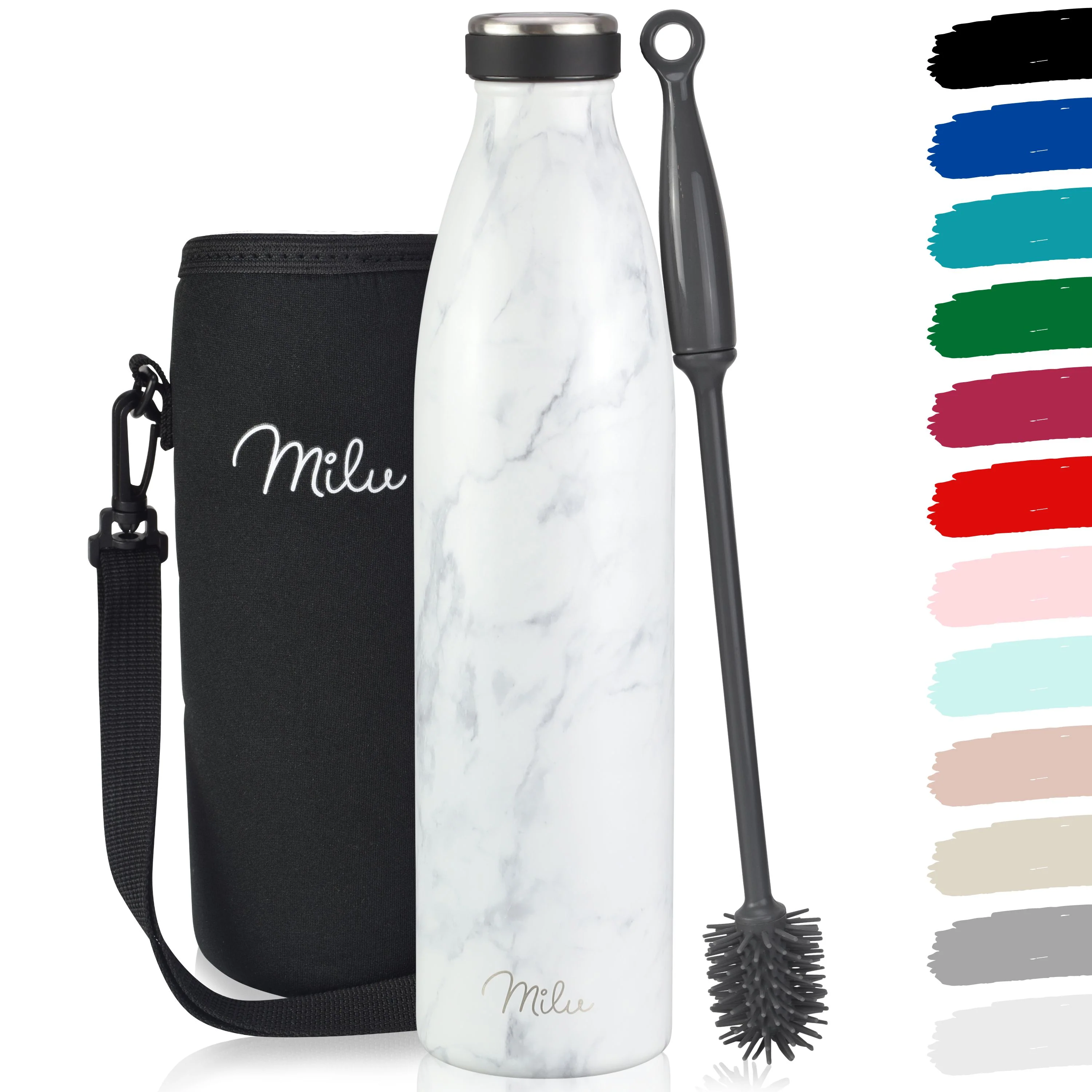 Milu Edelstahl Trinkflasche 350ml, 500ml, 750ml, 1L, 1500ml - Image 21