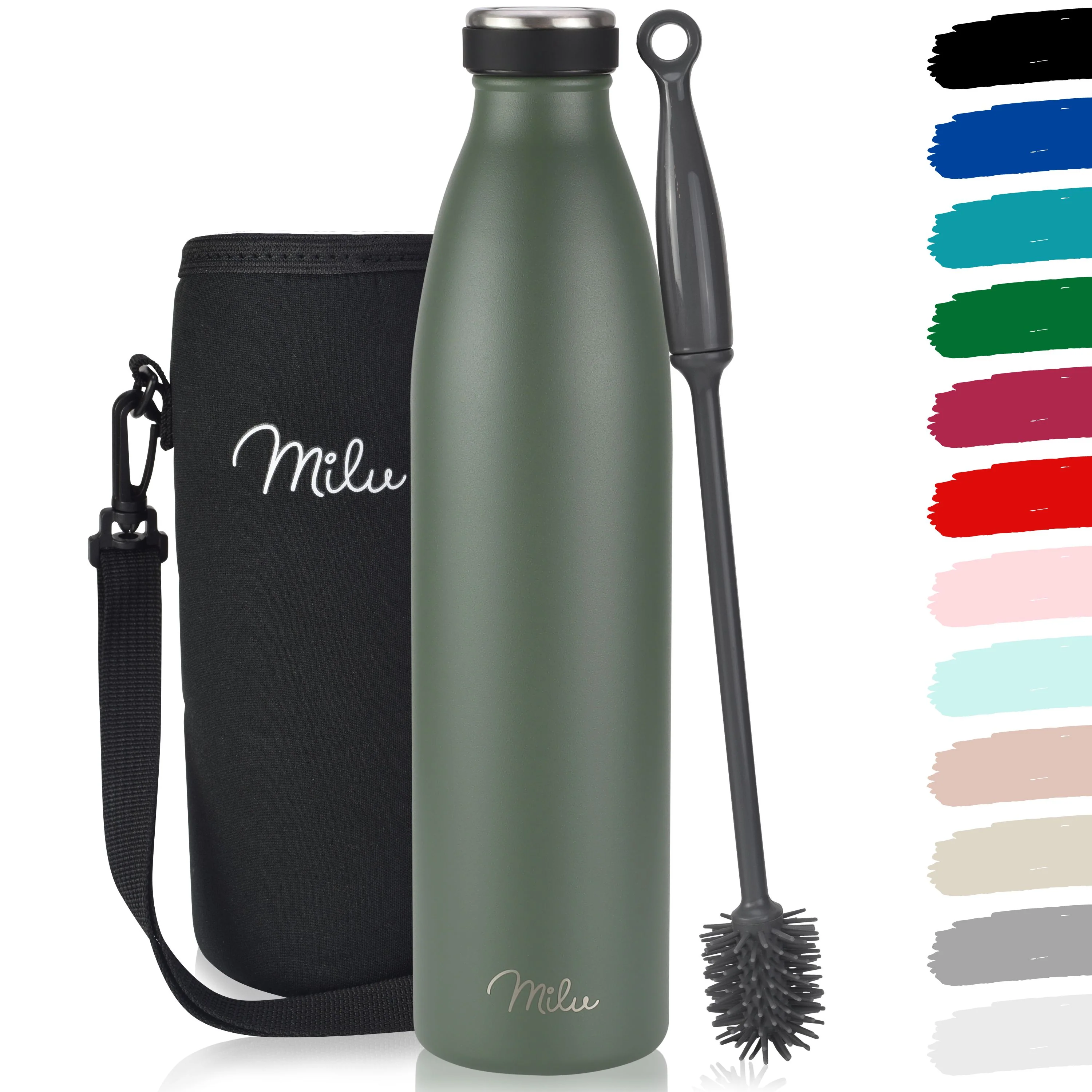 Milu Edelstahl Trinkflasche 350ml, 500ml, 750ml, 1L, 1500ml - Image 22