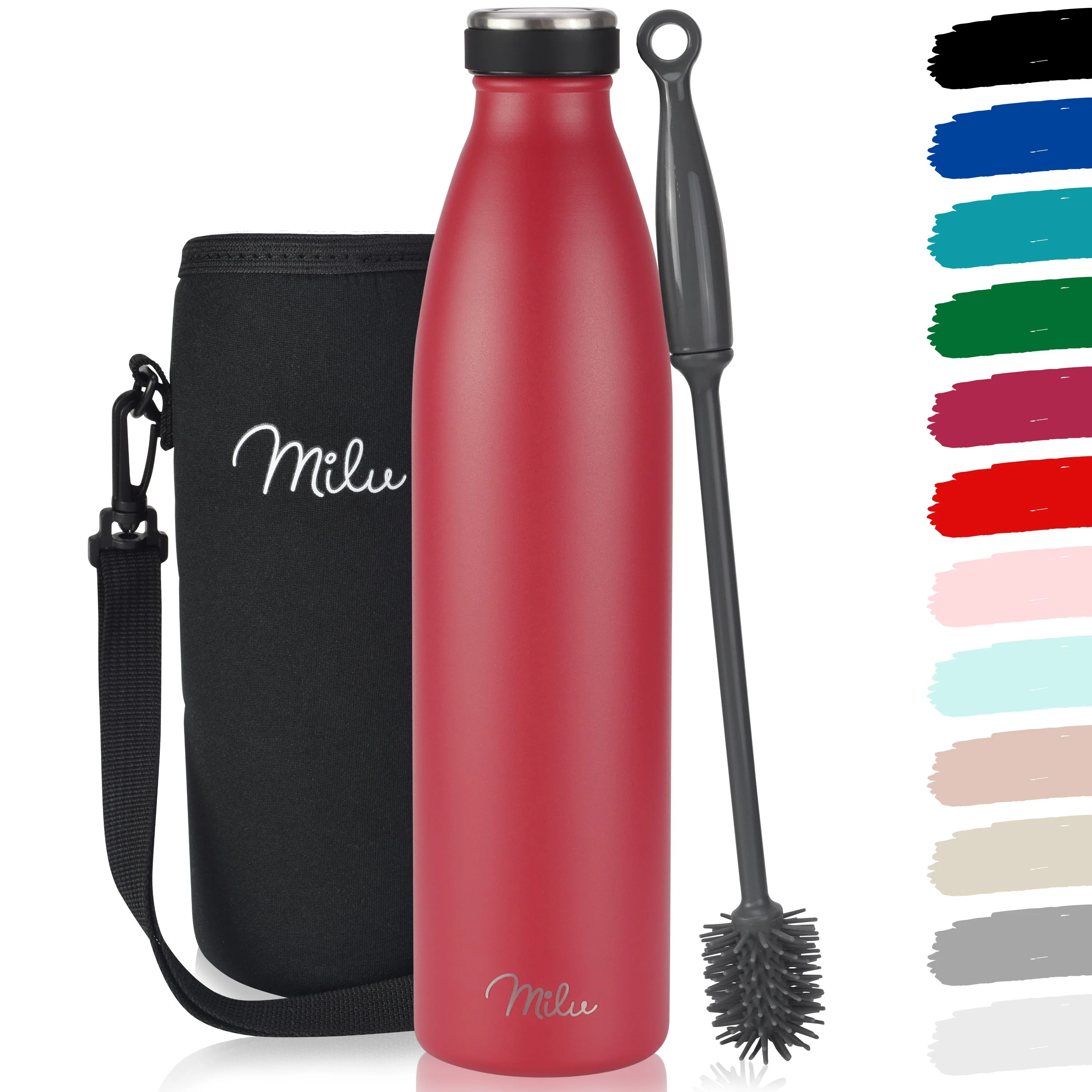 Milu Edelstahl Trinkflasche 350ml, 500ml, 750ml, 1L, 1500ml - Image 23