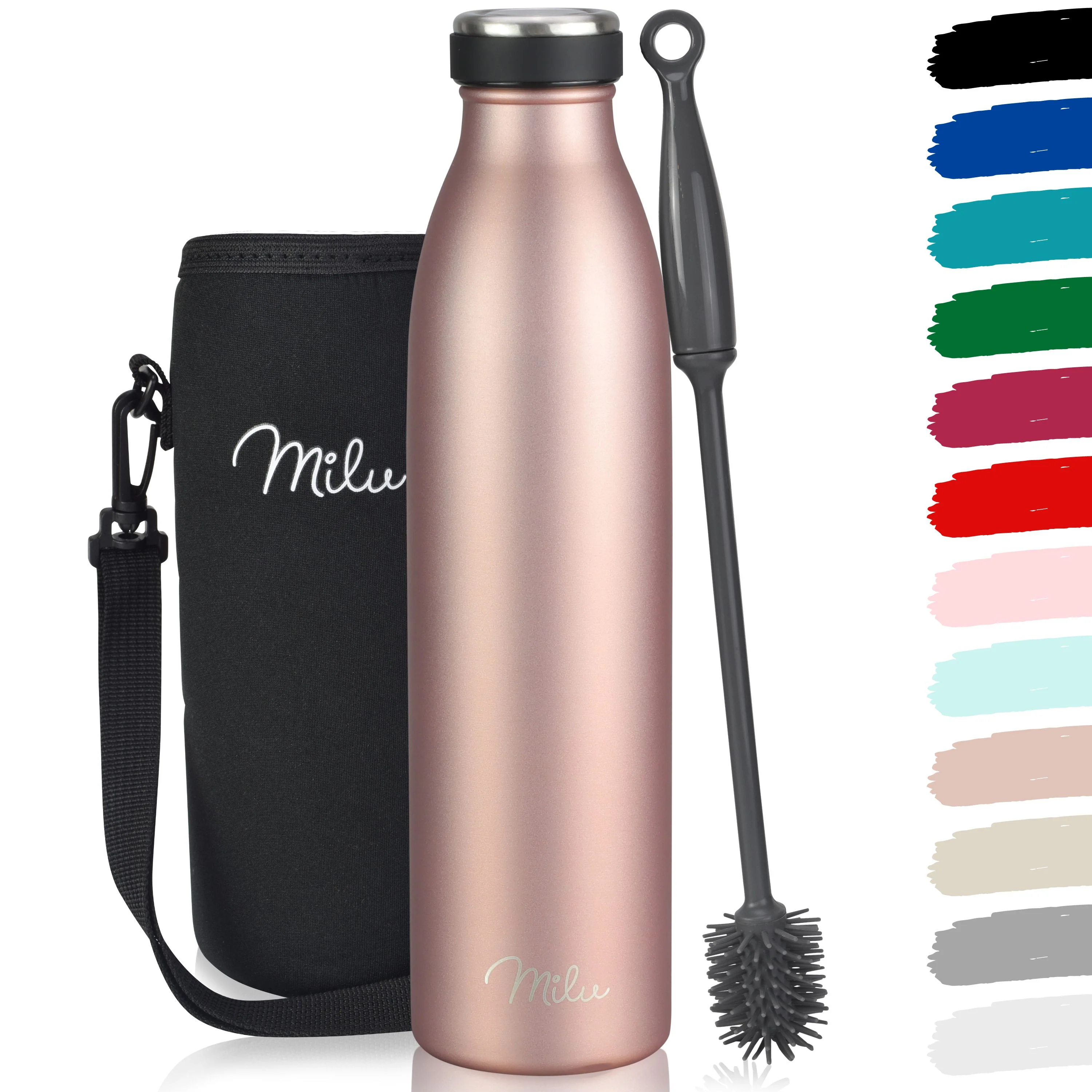 Milu Edelstahl Trinkflasche 350ml, 500ml, 750ml, 1L, 1500ml - Image 27