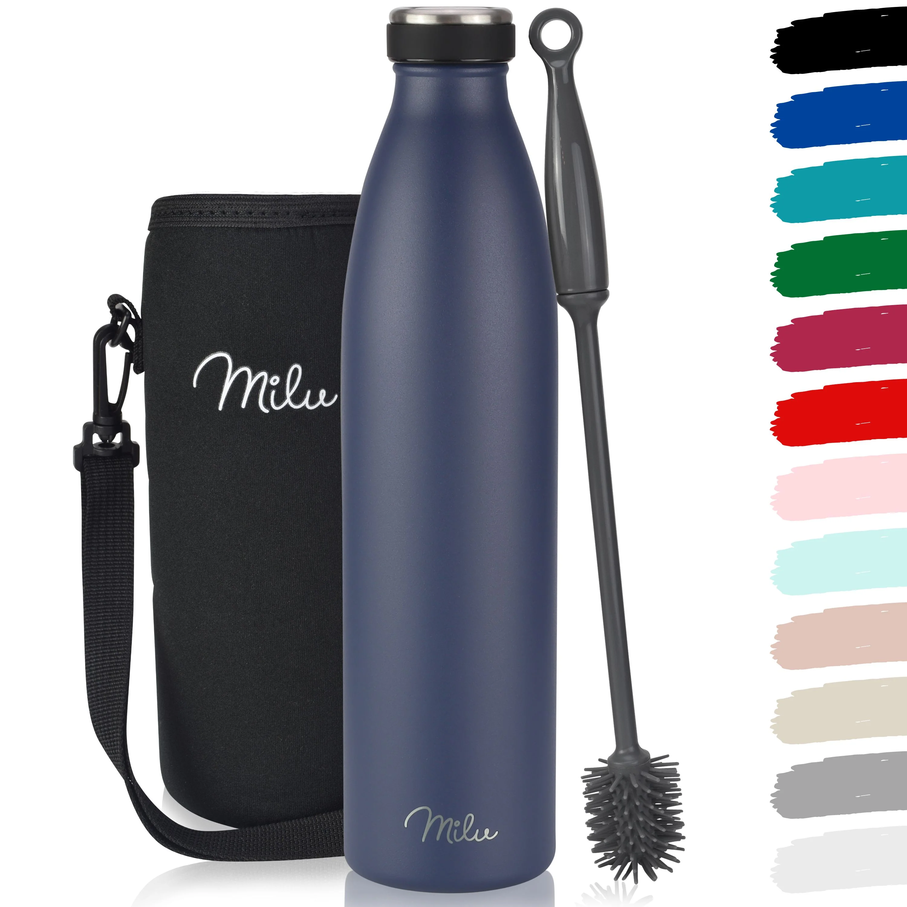 Milu Edelstahl Trinkflasche 350ml, 500ml, 750ml, 1L, 1500ml - Image 7
