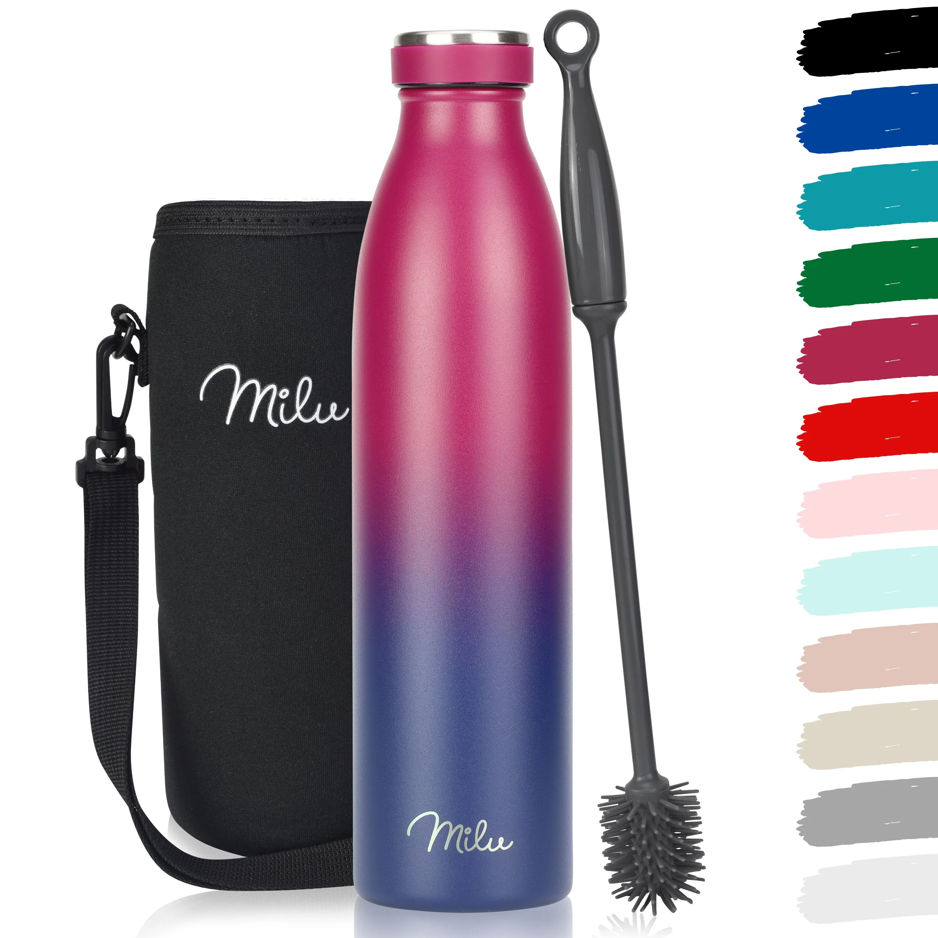 Milu Edelstahl Trinkflasche 350ml, 500ml, 750ml, 1L, 1500ml - Image 9