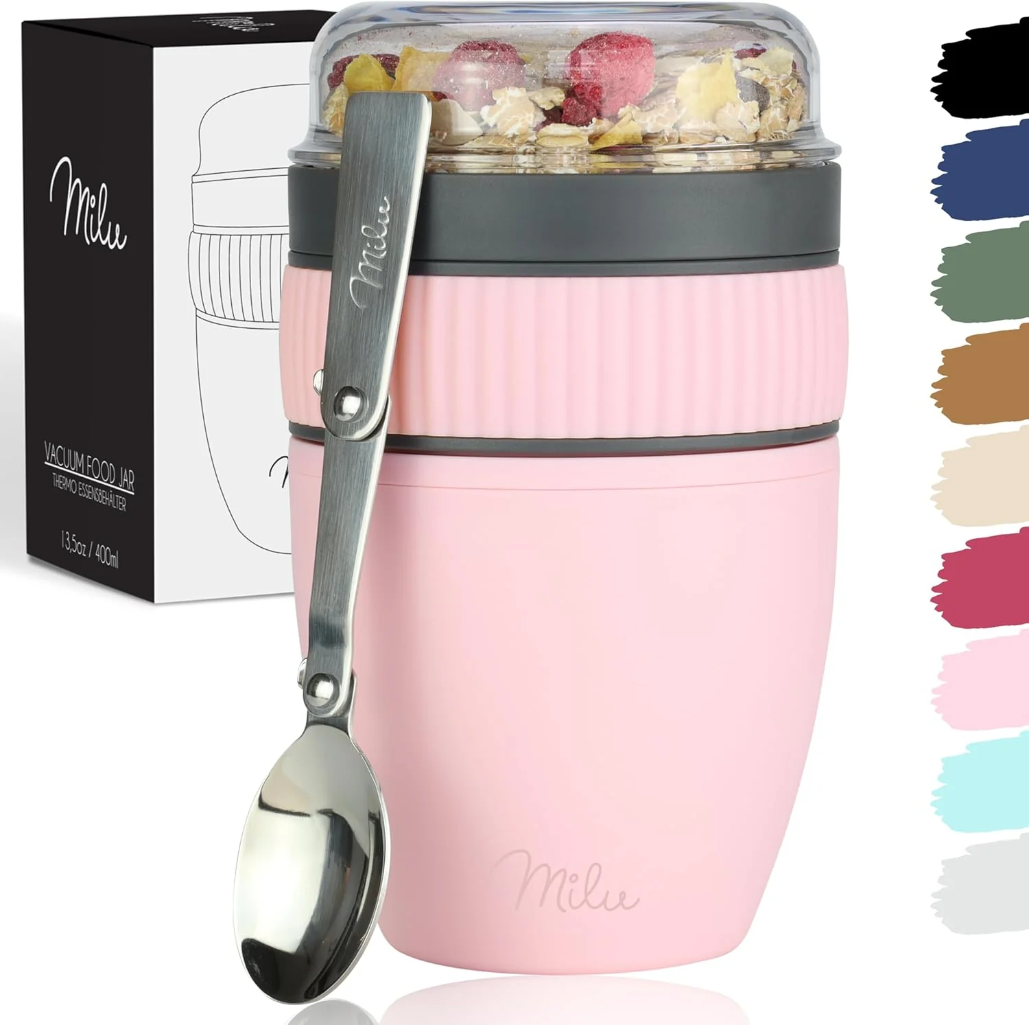 Outlet x Milu Müslibecher to go, auslaufsicher, Kunststoff (400ml) - Image 11