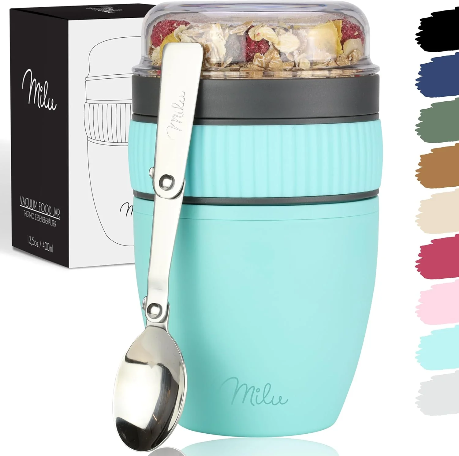 Outlet x Milu Müslibecher to go, auslaufsicher, Kunststoff (400ml) - Image 9