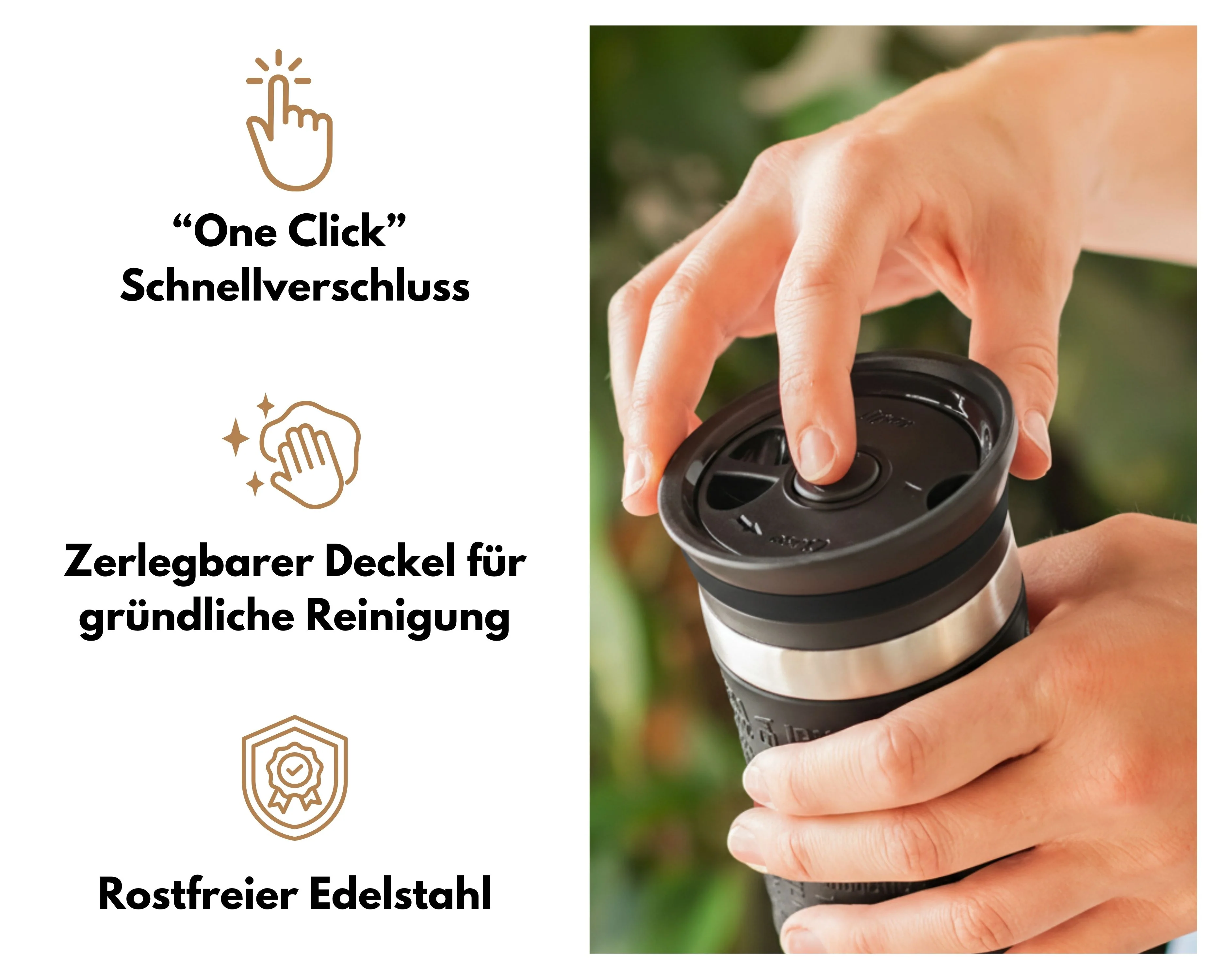 Outlet x Milu Thermobecher Kaffee to go 370ml, 450ml Isolierbecher Kaffeebecher - Image 3