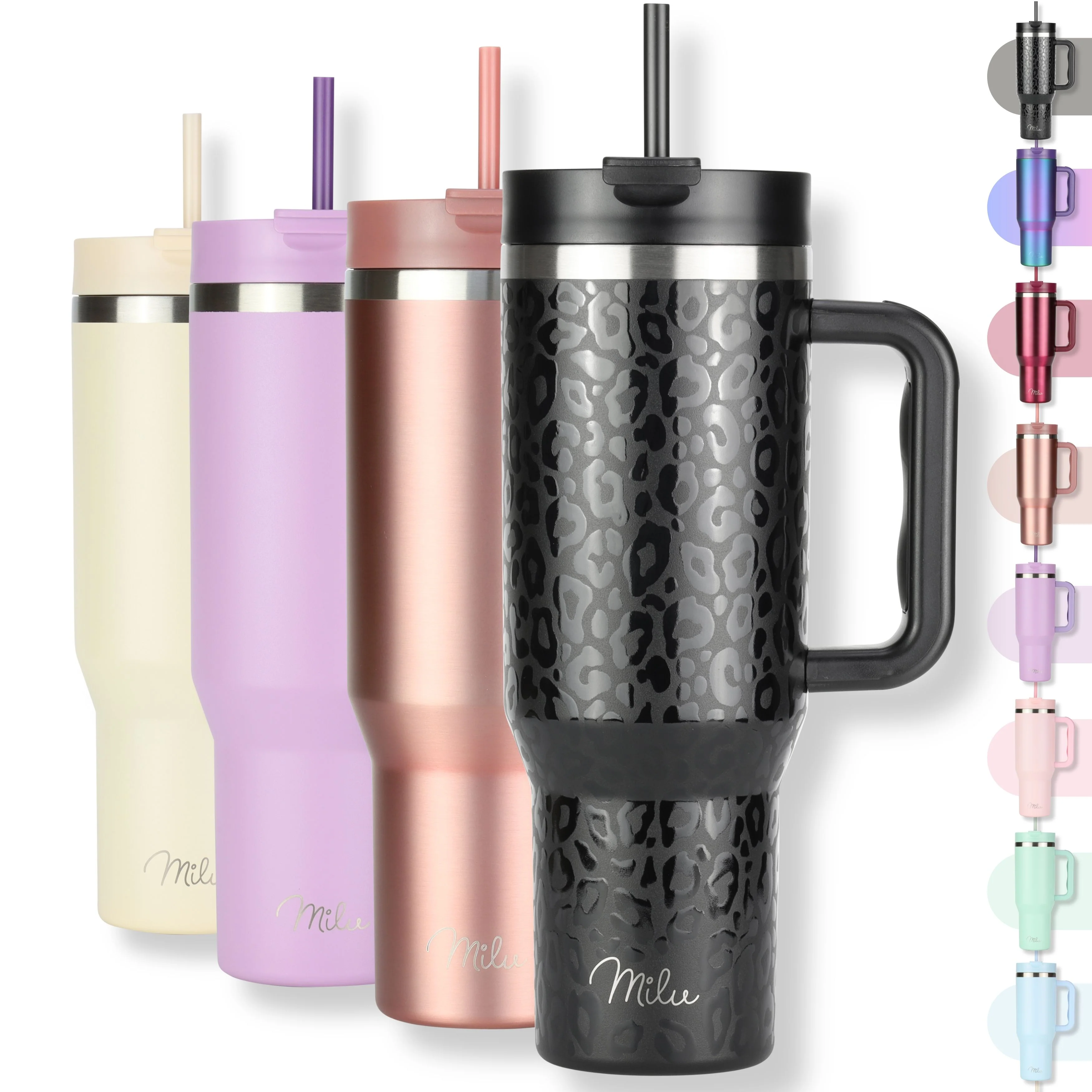 Outlet x Milu Thermobecher/Tumbler mit Strohhalm und Henkel (1200 ml/40 oz) - Image 12