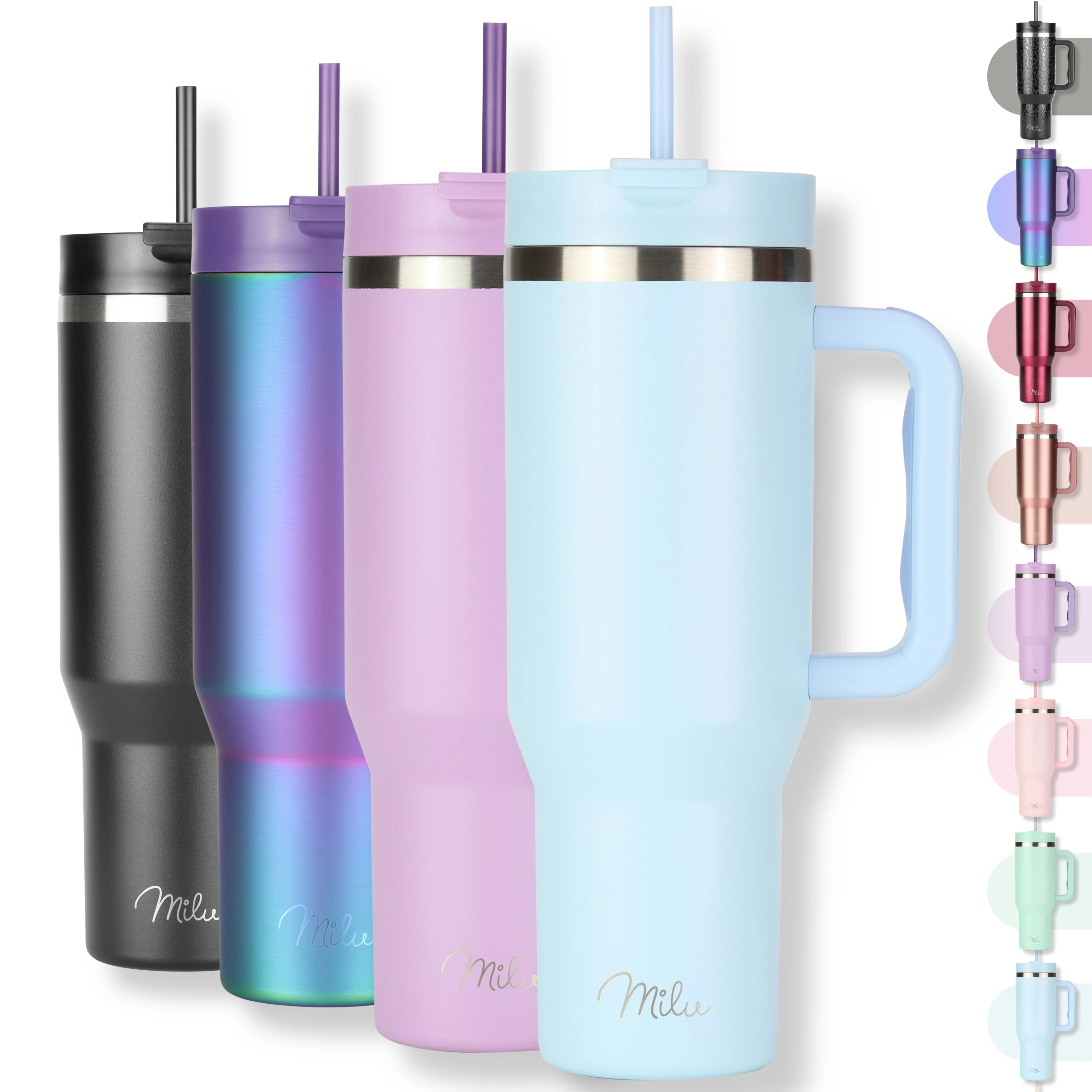 Outlet x Milu Thermobecher/Tumbler mit Strohhalm und Henkel (1200 ml/40 oz) - Image 15