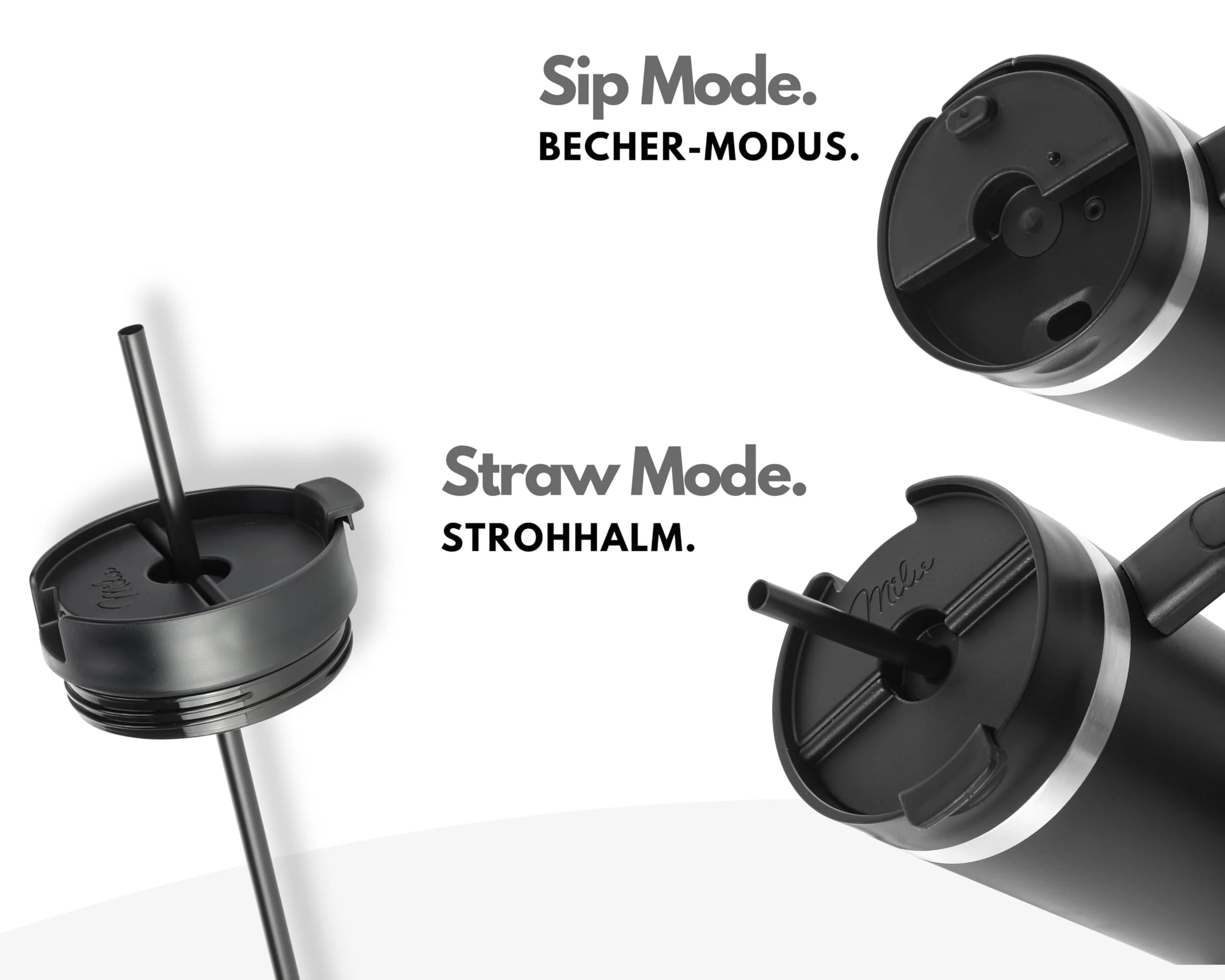 Outlet x Milu Thermobecher/Tumbler mit Strohhalm und Henkel (1200 ml/40 oz) - Image 5