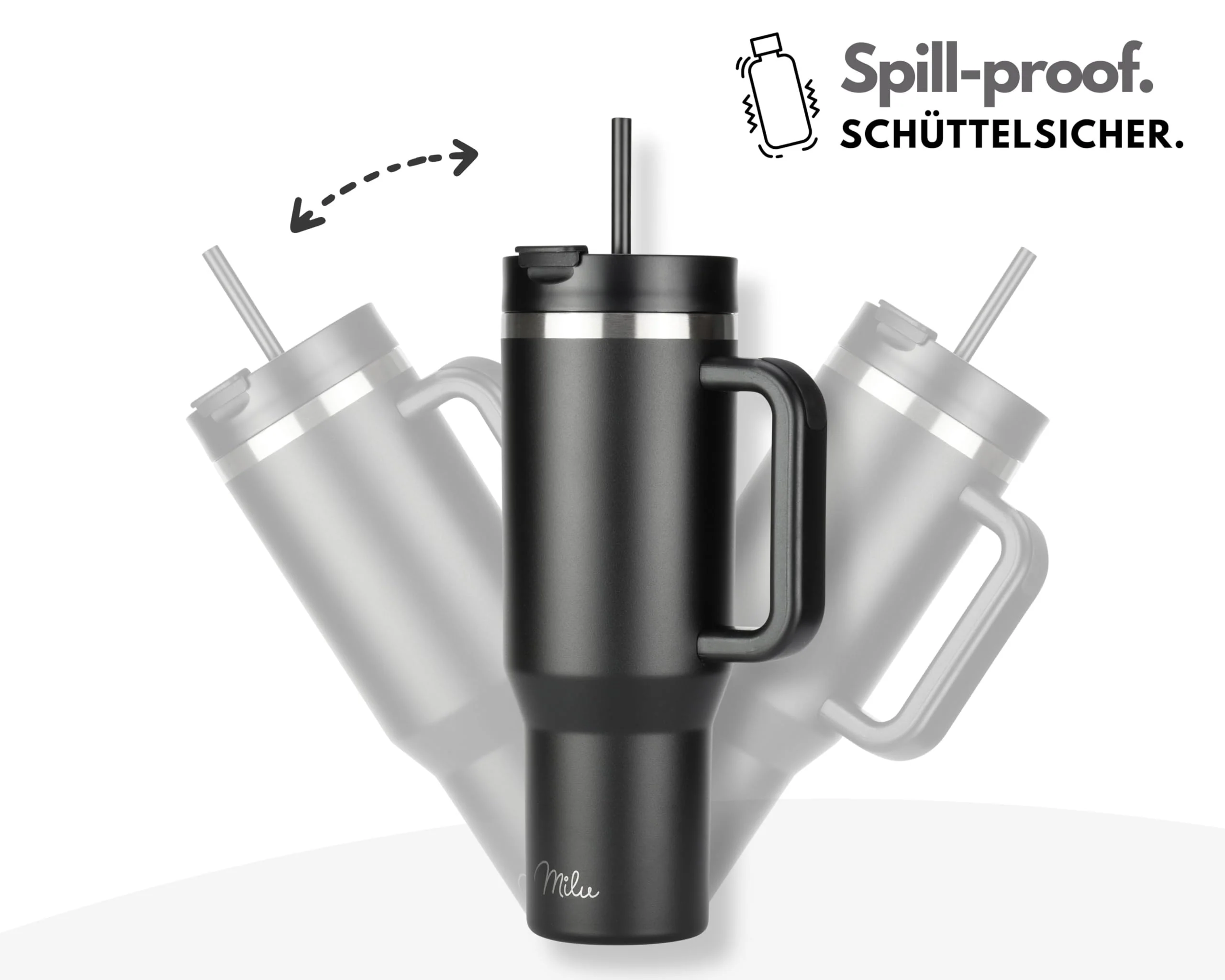 Outlet x Milu Thermobecher/Tumbler mit Strohhalm und Henkel (1200 ml/40 oz) - Image 6