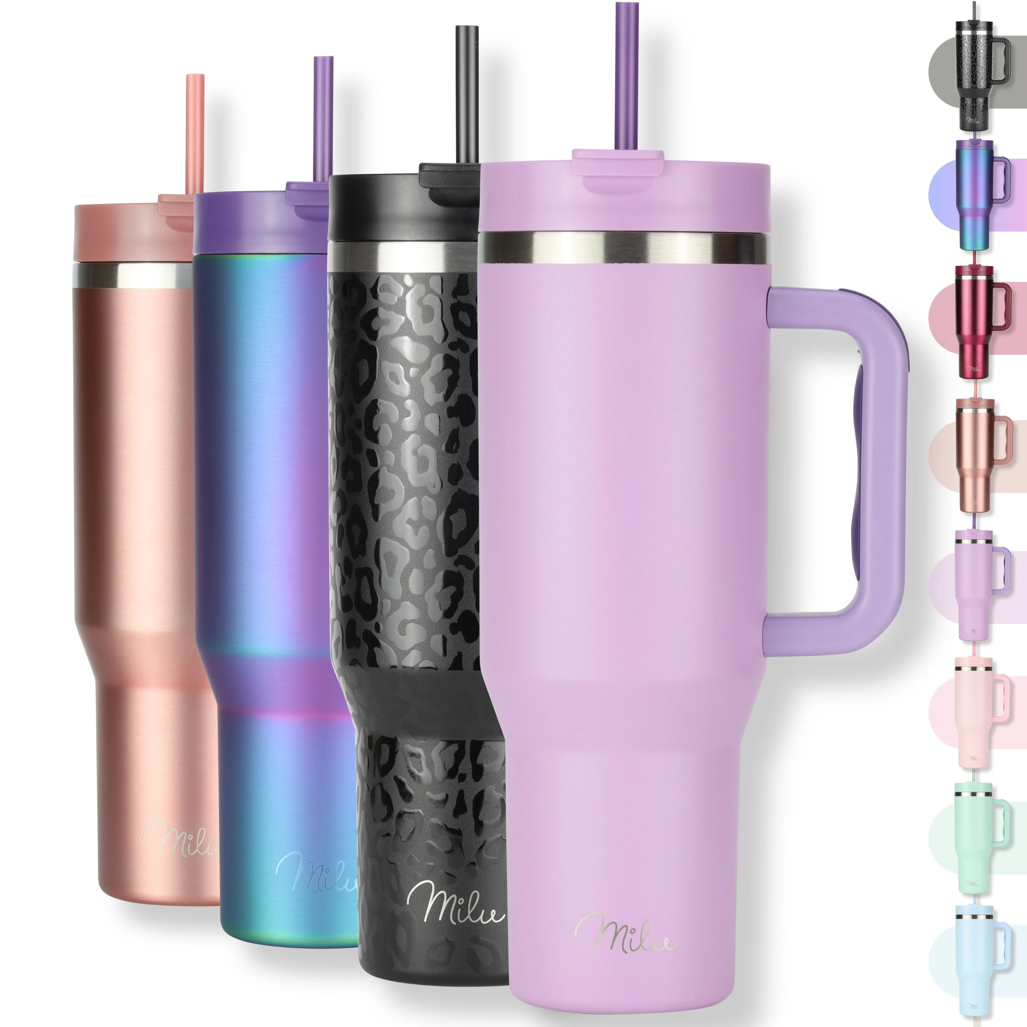 Outlet x Milu Thermobecher/Tumbler mit Strohhalm und Henkel (1200 ml/40 oz) - Image 9
