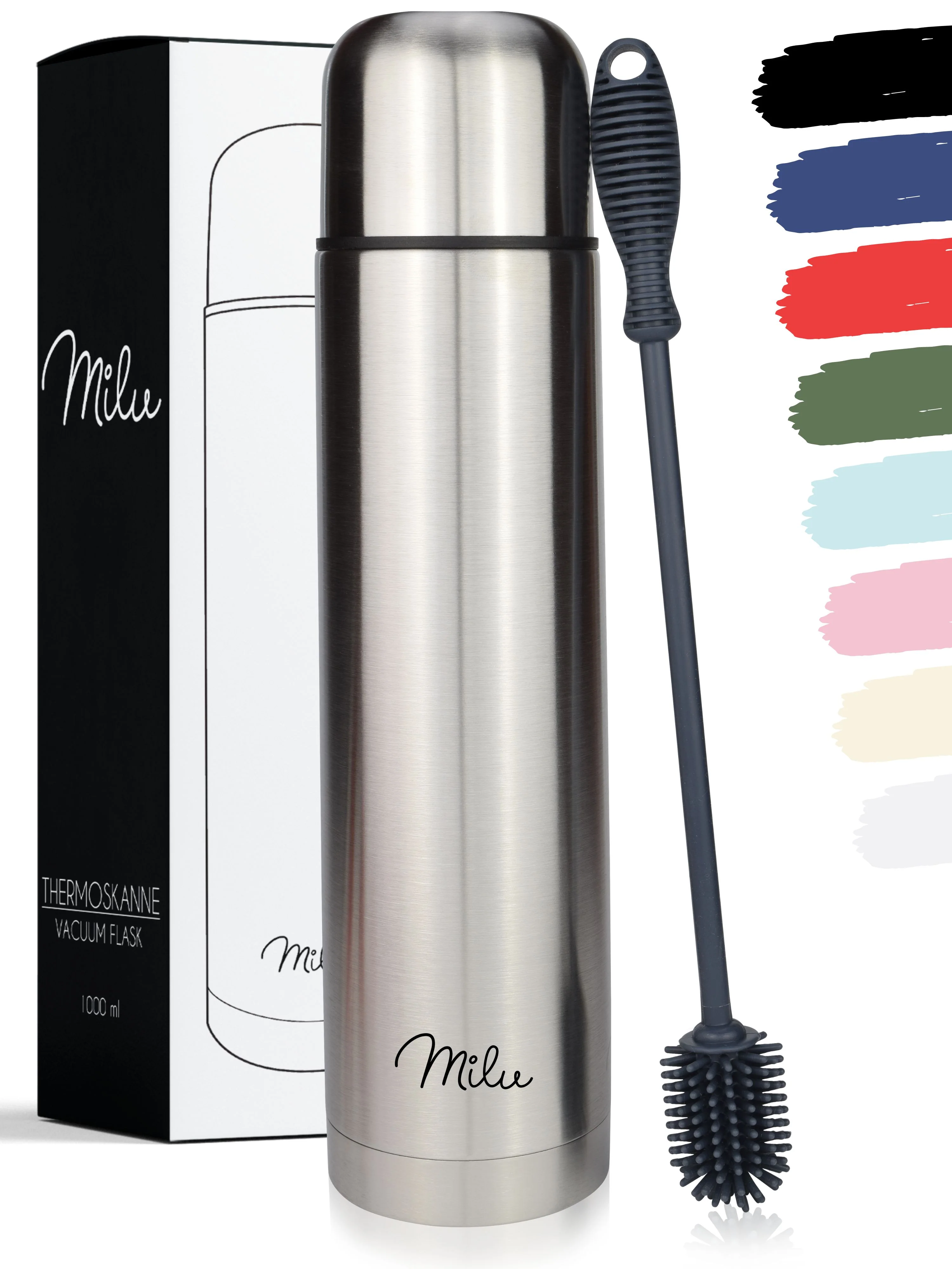 Outlet x Milu Thermosflasche Thermoskanne Isolierflasche 1L, 750ml, 500ml - Image 10