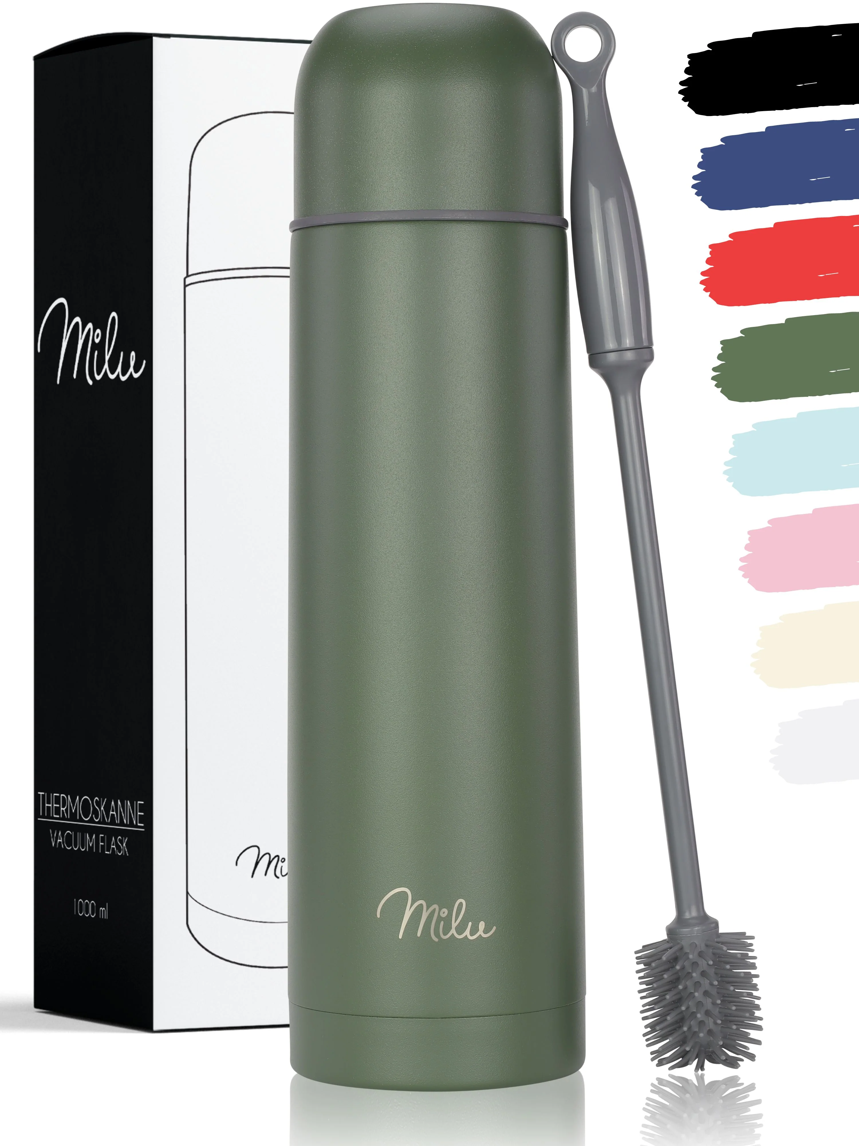 Outlet x Milu Thermosflasche Thermoskanne Isolierflasche 1L, 750ml, 500ml - Image 12
