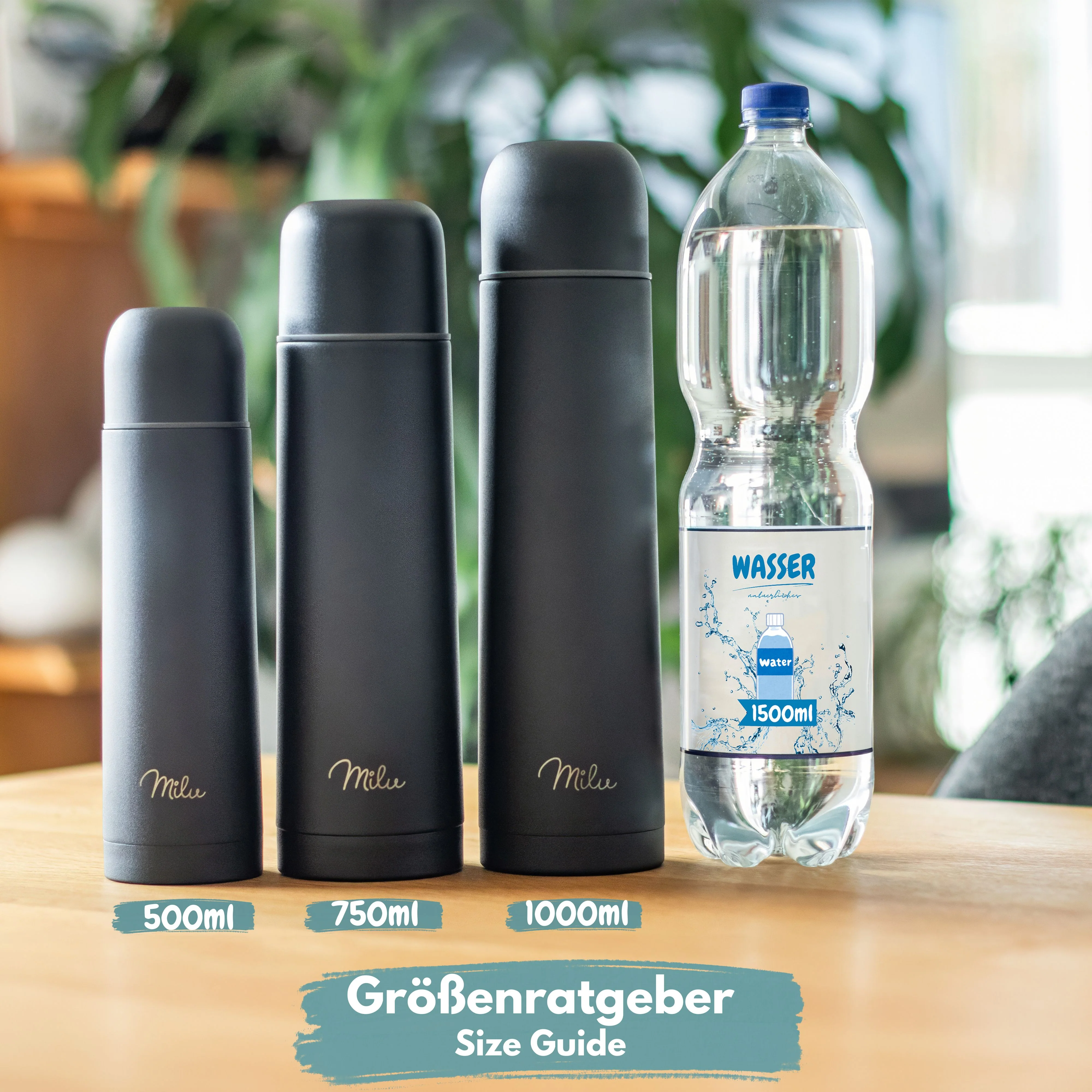Outlet x Milu Thermosflasche Thermoskanne Isolierflasche 1L, 750ml, 500ml - Image 4