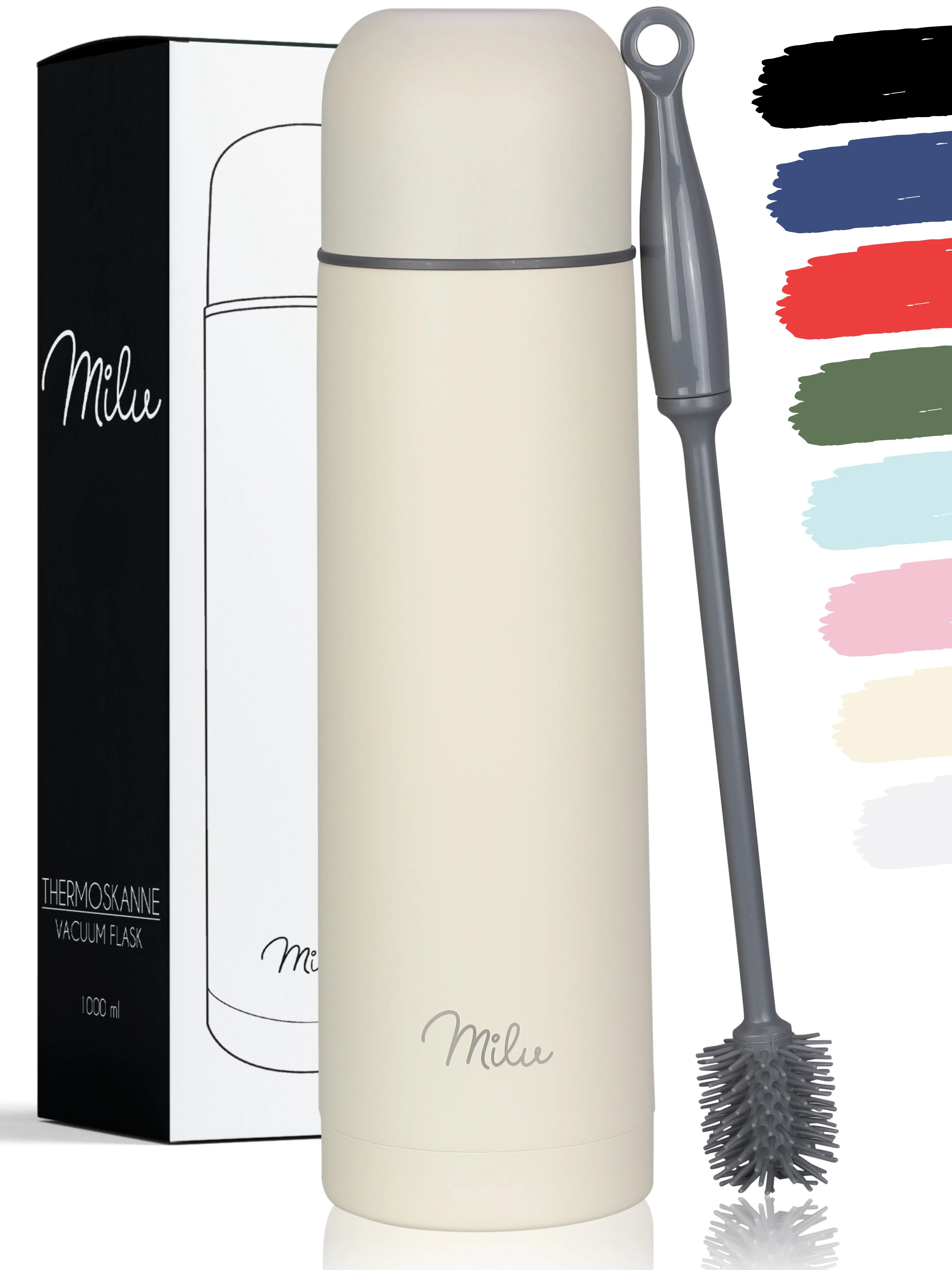 Outlet x Milu Thermosflasche Thermoskanne Isolierflasche 1L, 750ml, 500ml - Image 9
